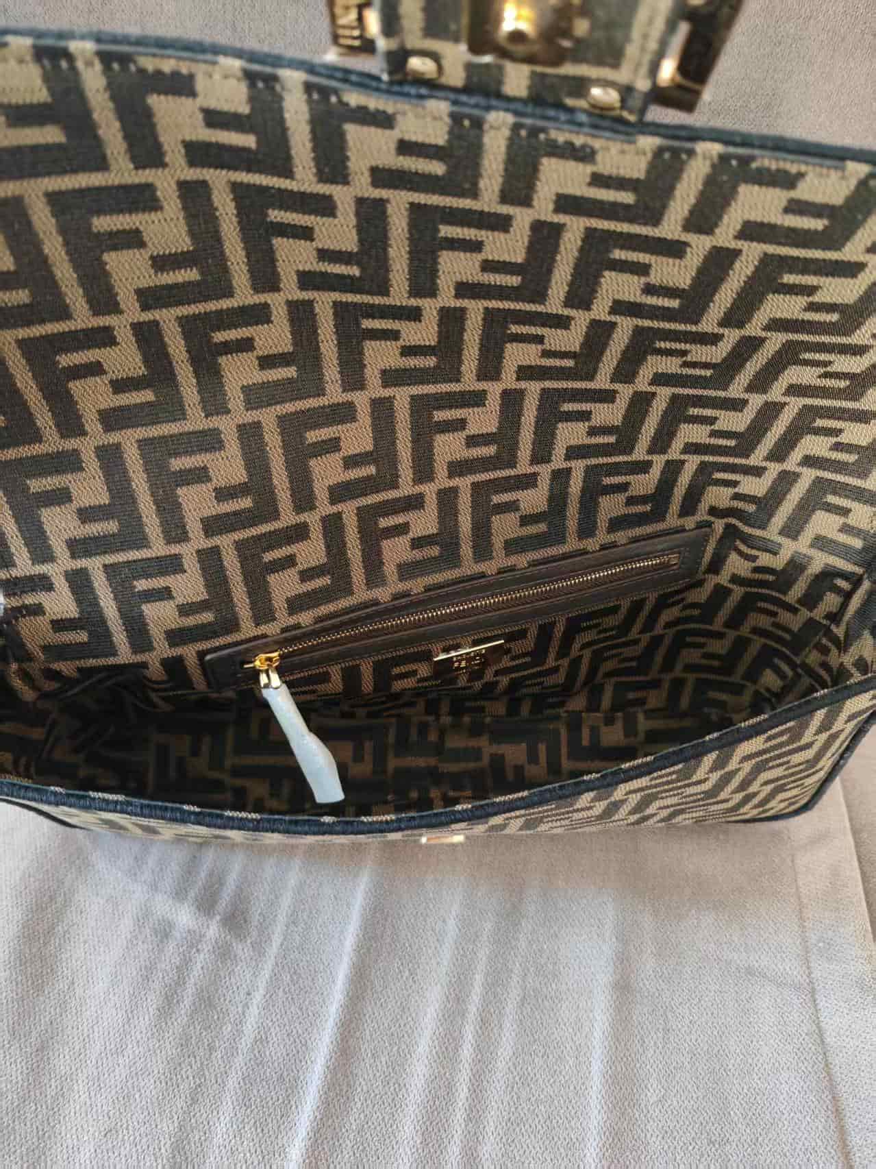 LARGE BAGUETTE fabric bag Brown High