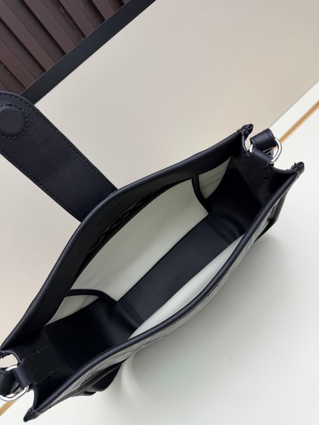 Goyard Musette PM bag in black Goyardine canvas Mid