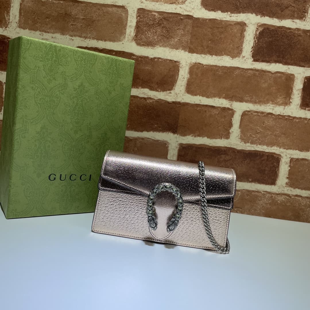 Dionysus super mini leather bag 476432 Champagne high