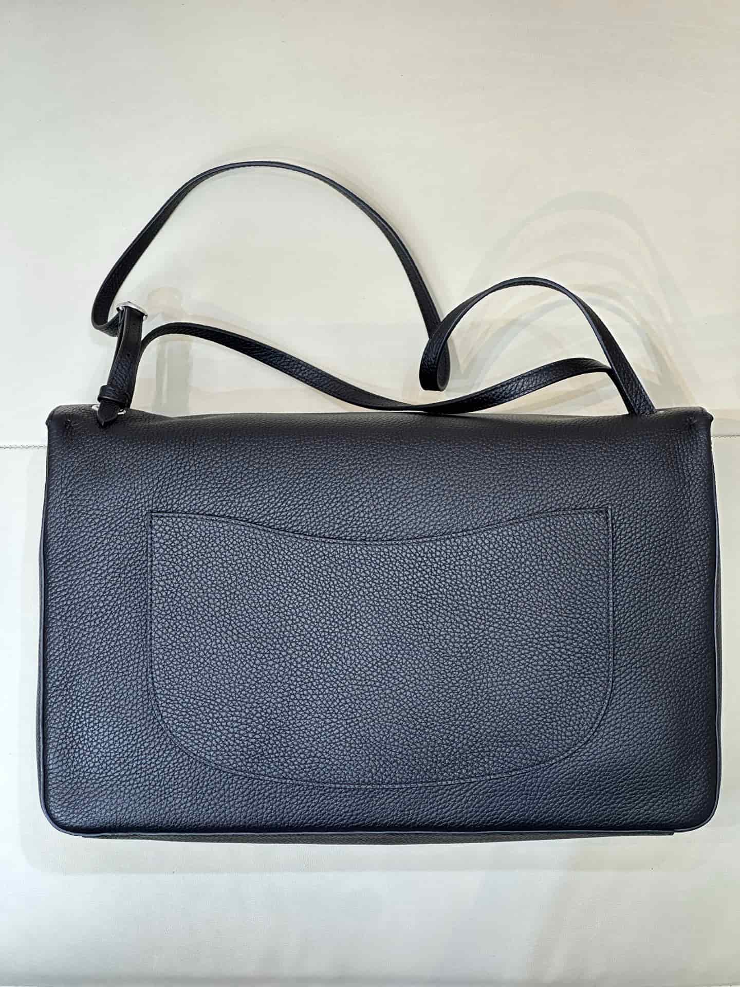 Chanel Maxi Flapbag Grained Calfskin & Silver Metal Black AS6233 TOP