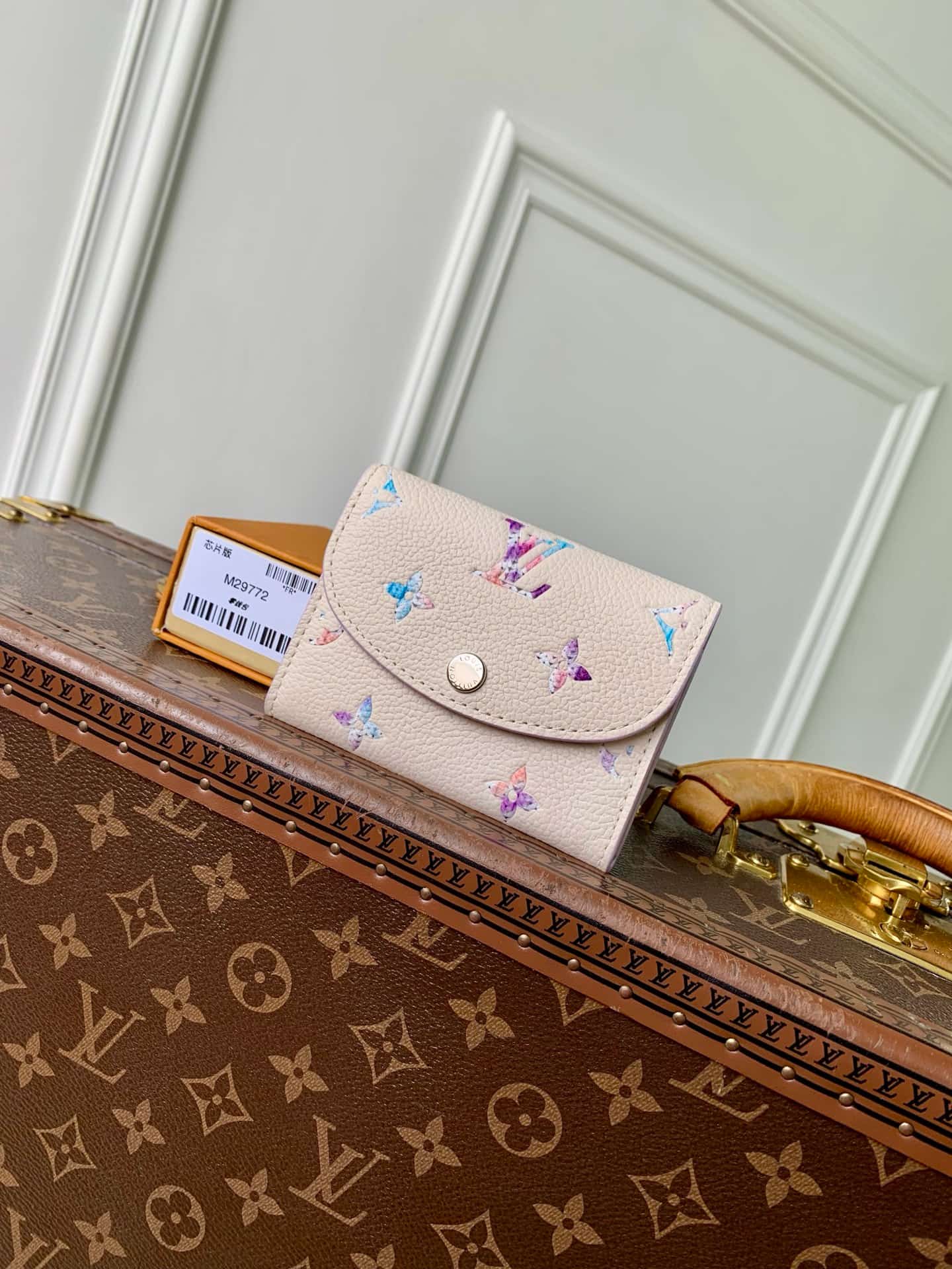 Louis Vuitton Rosalie Coin Purse Monogram Empreinte Link Quartz Cowhide leather M29772 High