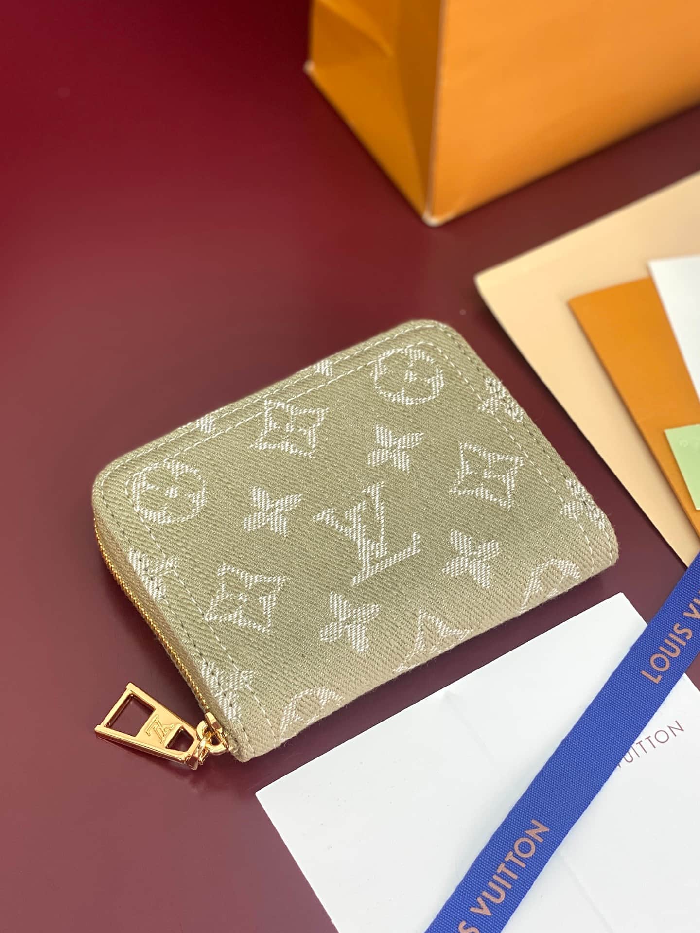 Louis Vuitton Lou Wallet Khaki Denim M60067 High