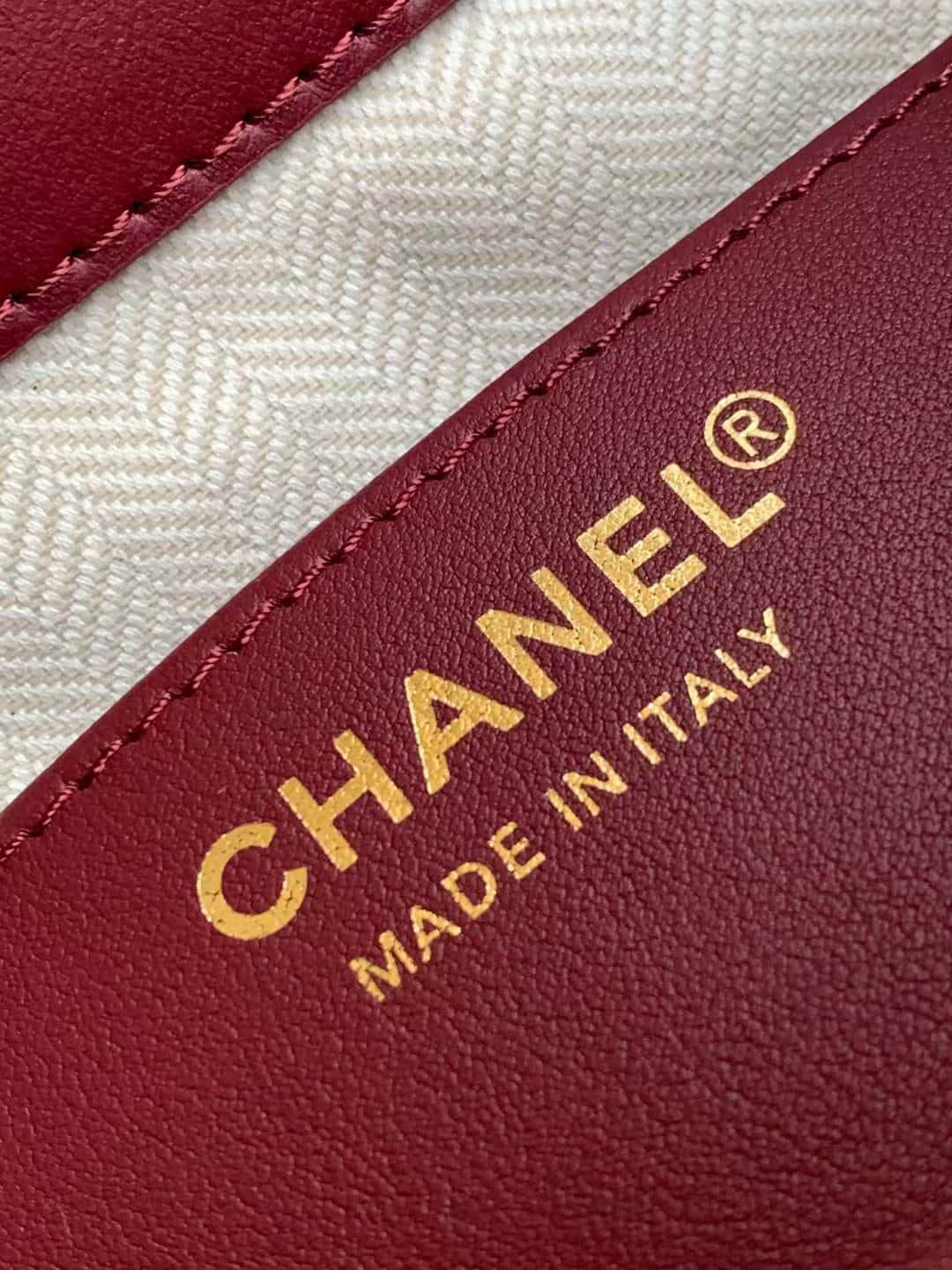 Chanel Small Bucket Bag Suede Calfskin & Gold-Tone Metal Burgundy AS6537 A