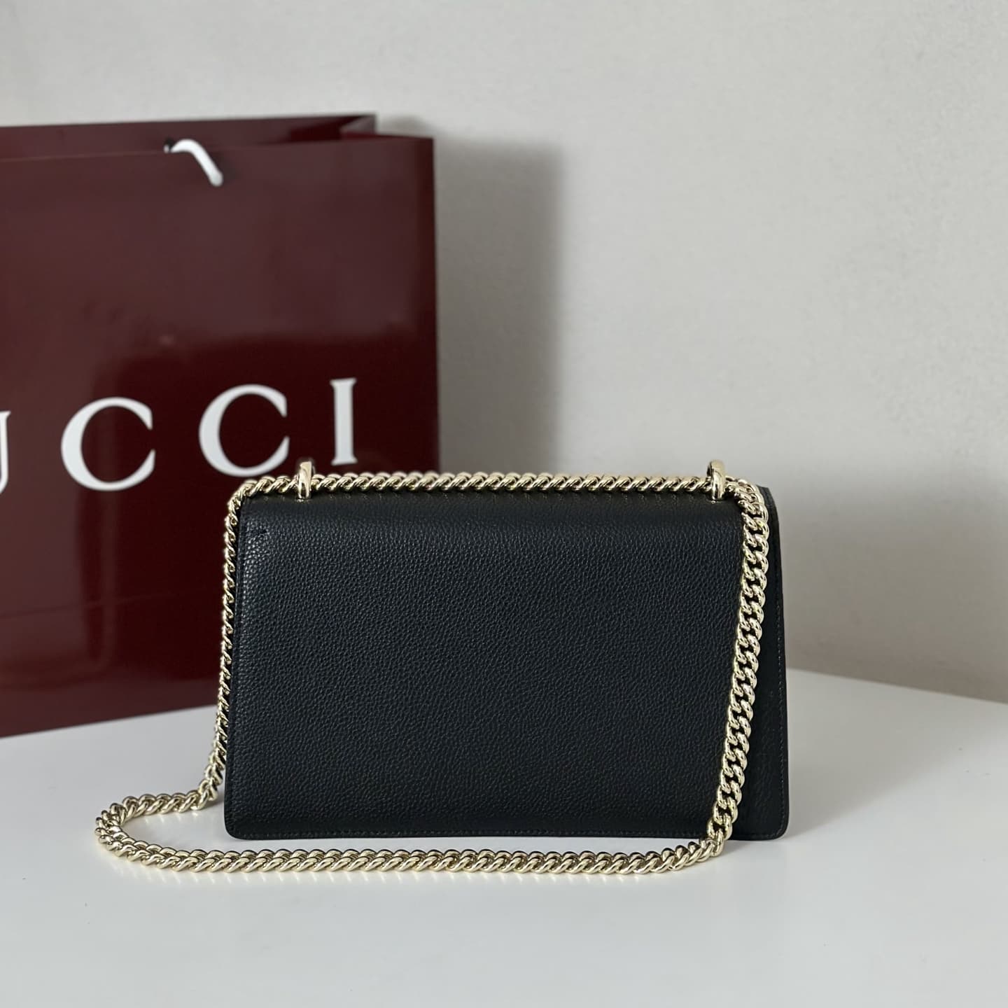 Dionysus Medium Shoulder Bag 795005 Black Leather High