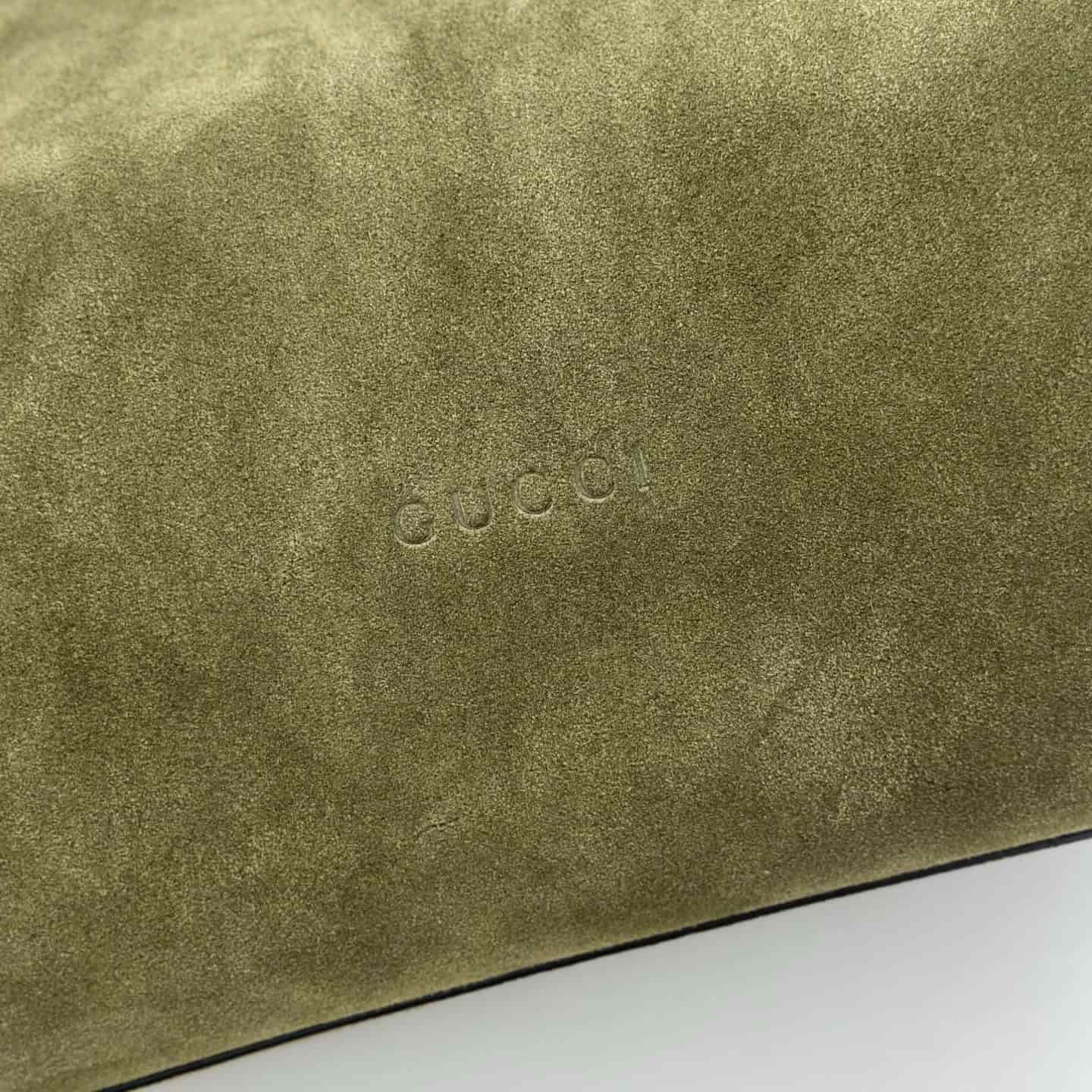 Gucci Beatrix large tote bag 850546 Green Suede High