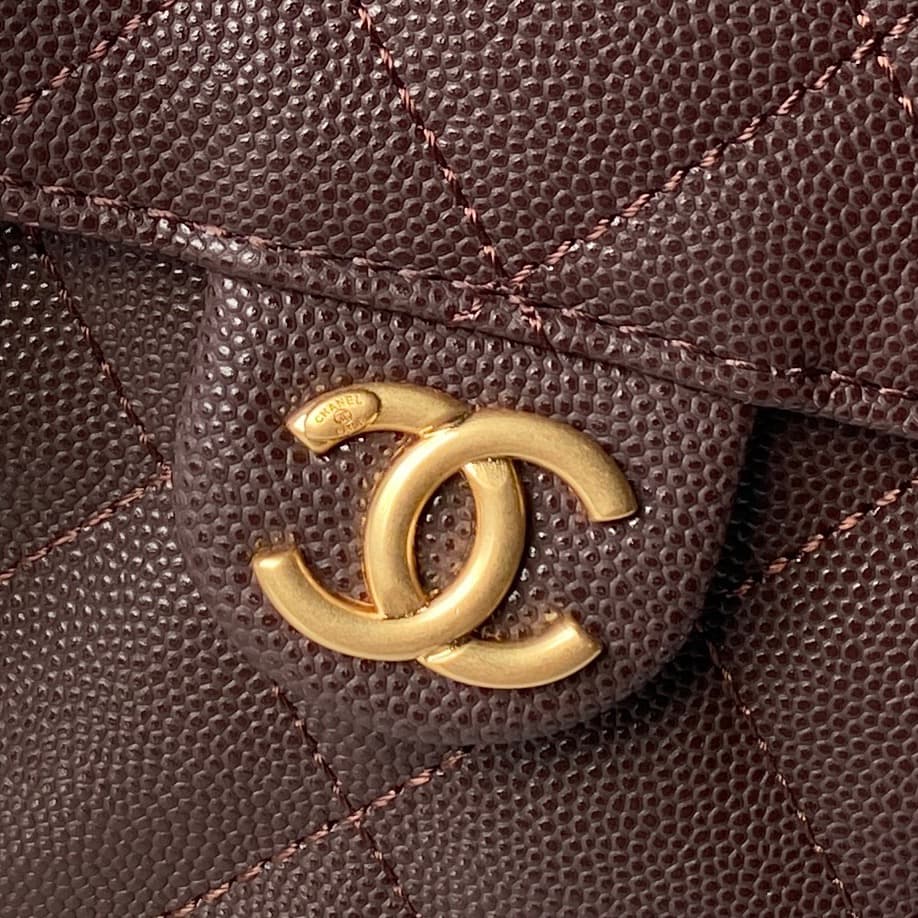 Chanel 25 Small Hobo handbag AS5293 Grained Calfskin &Gold-Tone Metal Drak Brown A