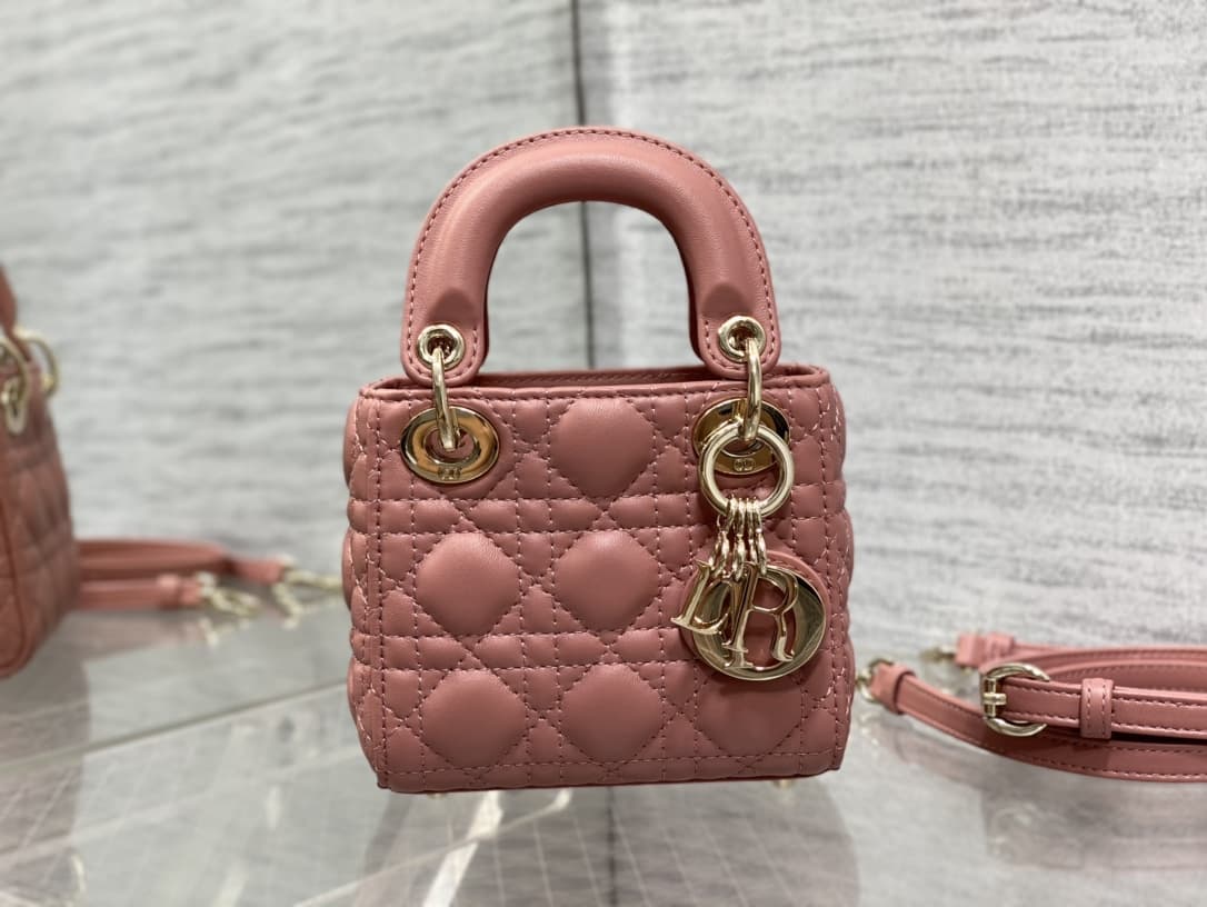 MICRO LADY Dior BAG Cannage Lambskin Pink High