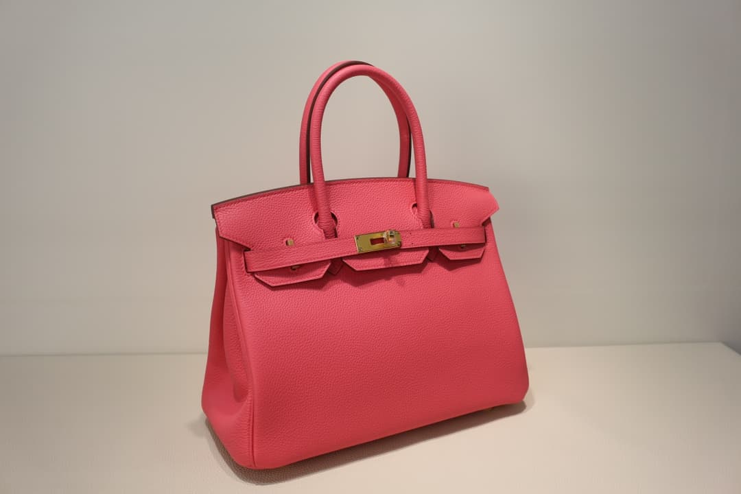 Hermes Birkin 25/30/35cm Bag Togo Leather In Rose ELipstick WAX High