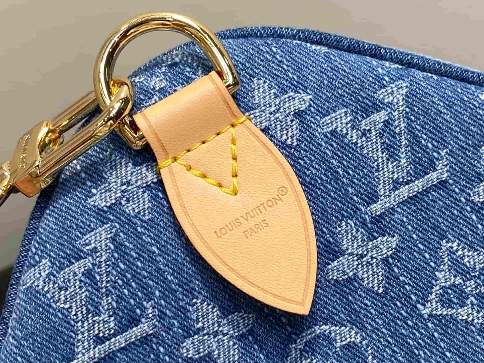 Louis Vuitton Speedy Soft 30 Monogram Denim M14430 High