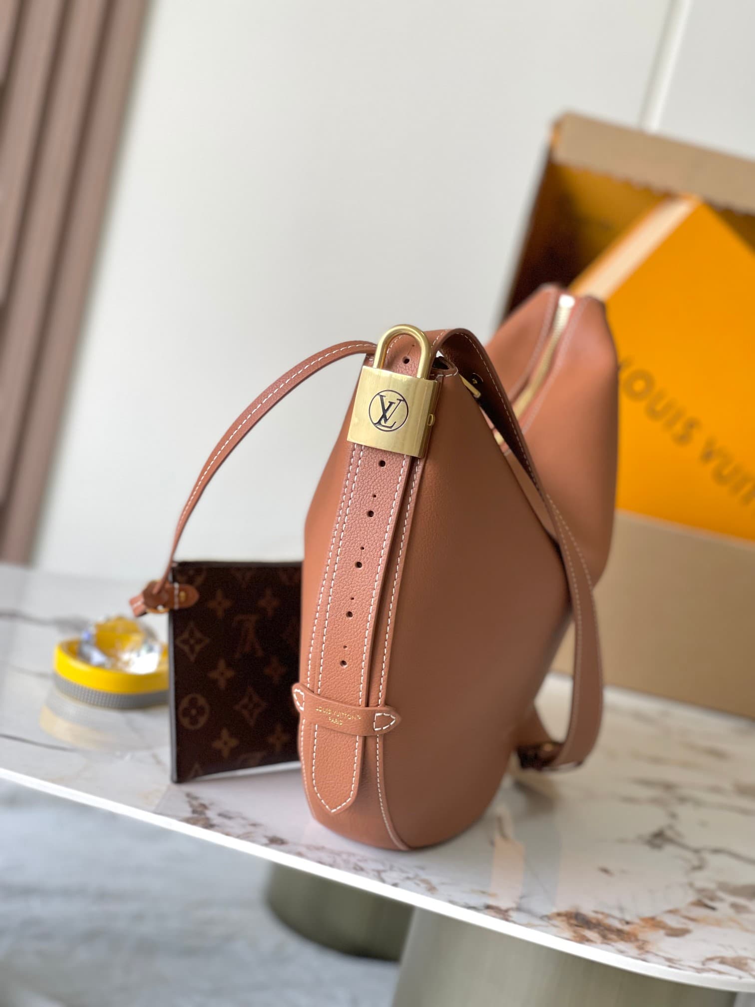Louis Vuitton Low Key Cookie MM Cognac Calf leather M14642 TOP