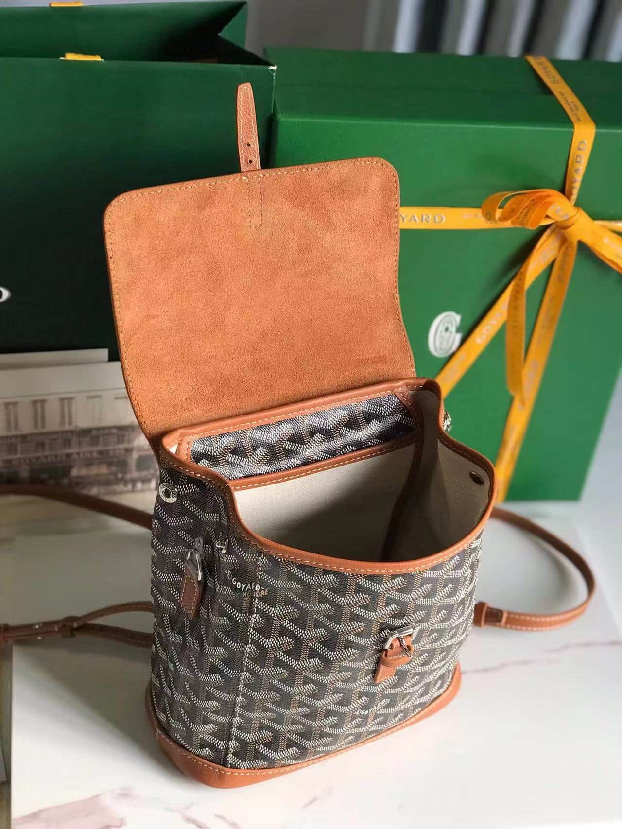 GOYARD ALPIN MINI BACKPACK BLACK&TAN HIGH