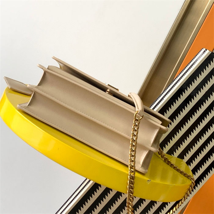 SUNSET MEDIUM IN SMOOTH LEATHER Beige High