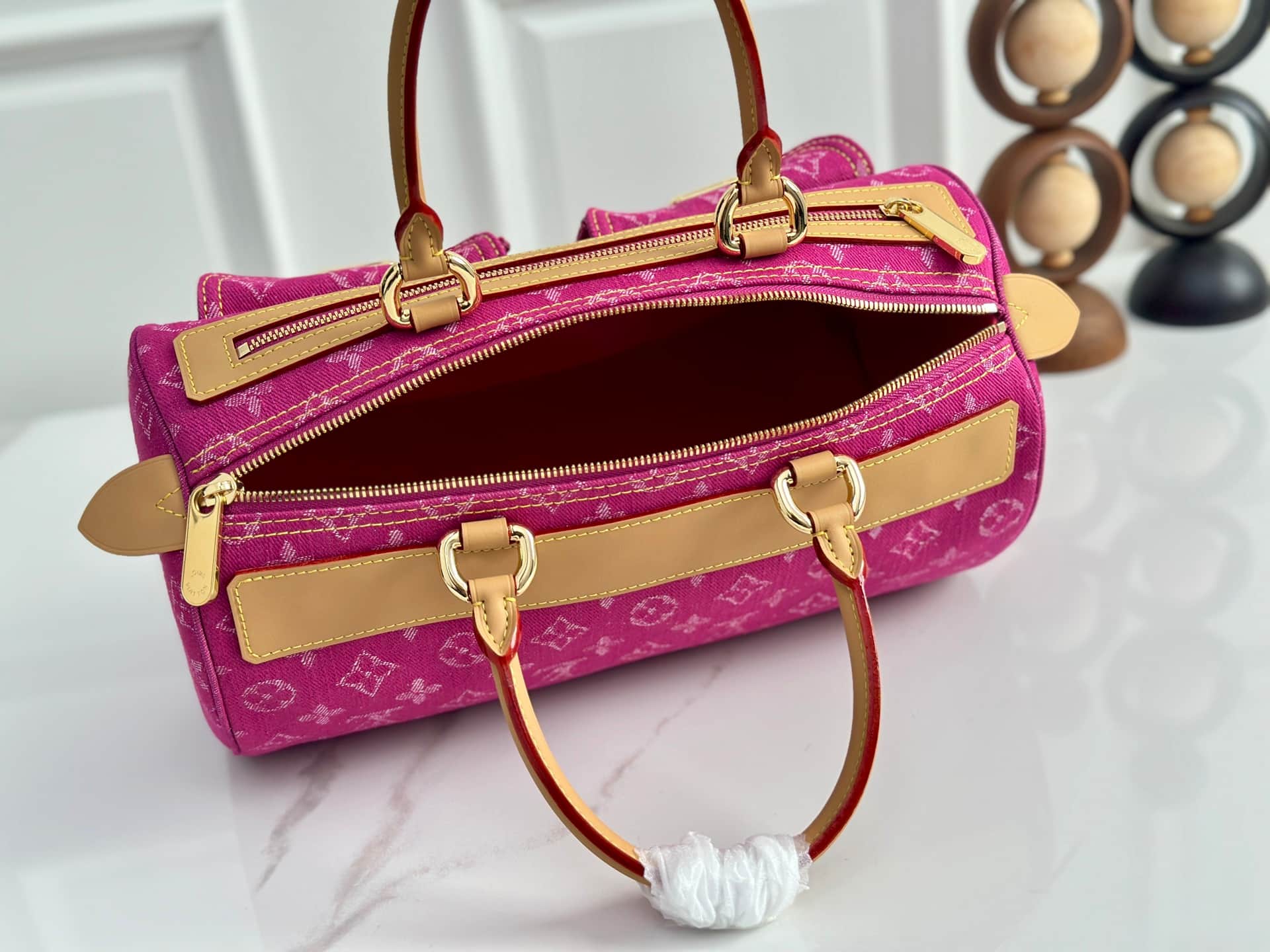 Louis Vuitton Neo Speedy Handbag in Fuchsia Denim M95215 High