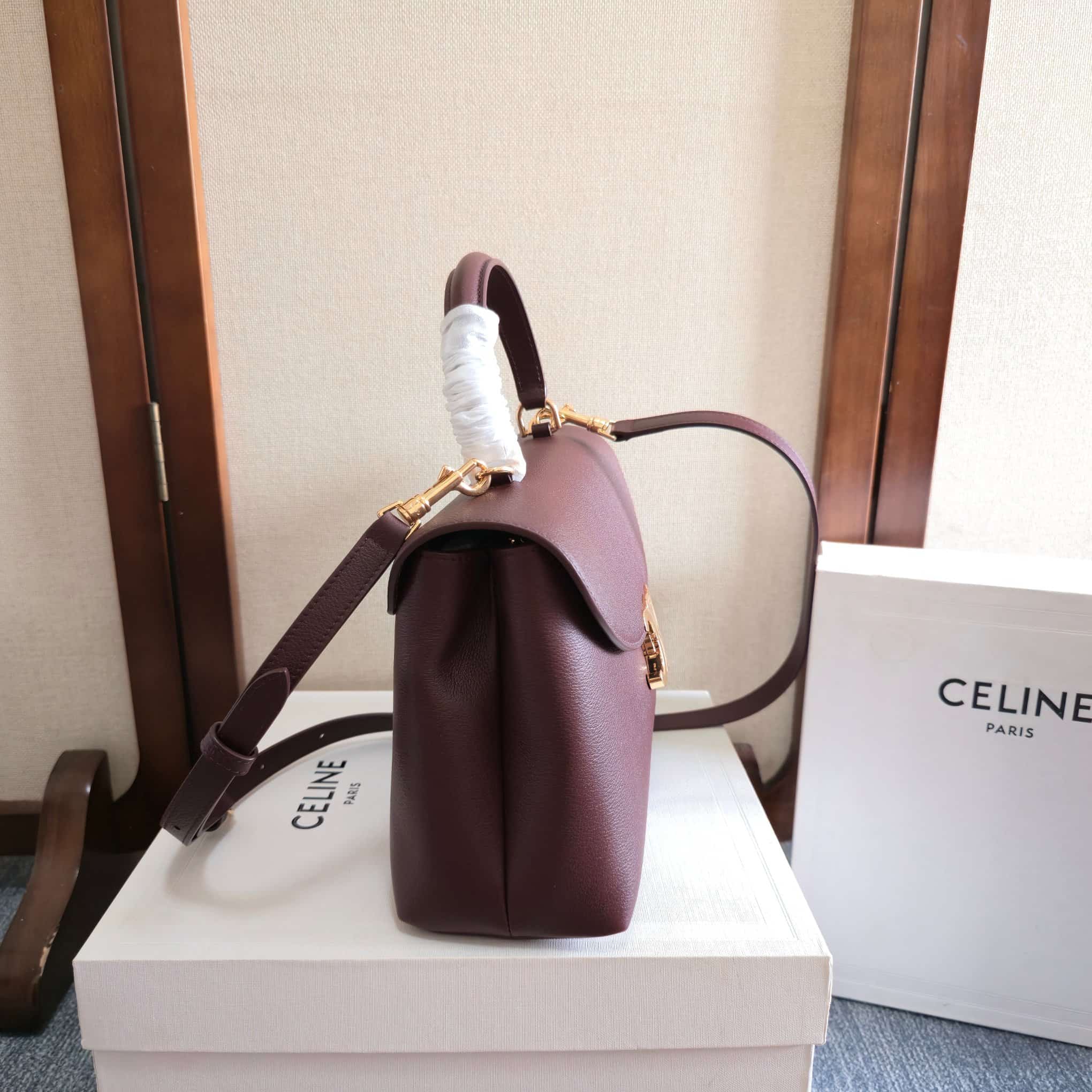 Celine Small Nino bag in Drak Brown Supple Calfskin High