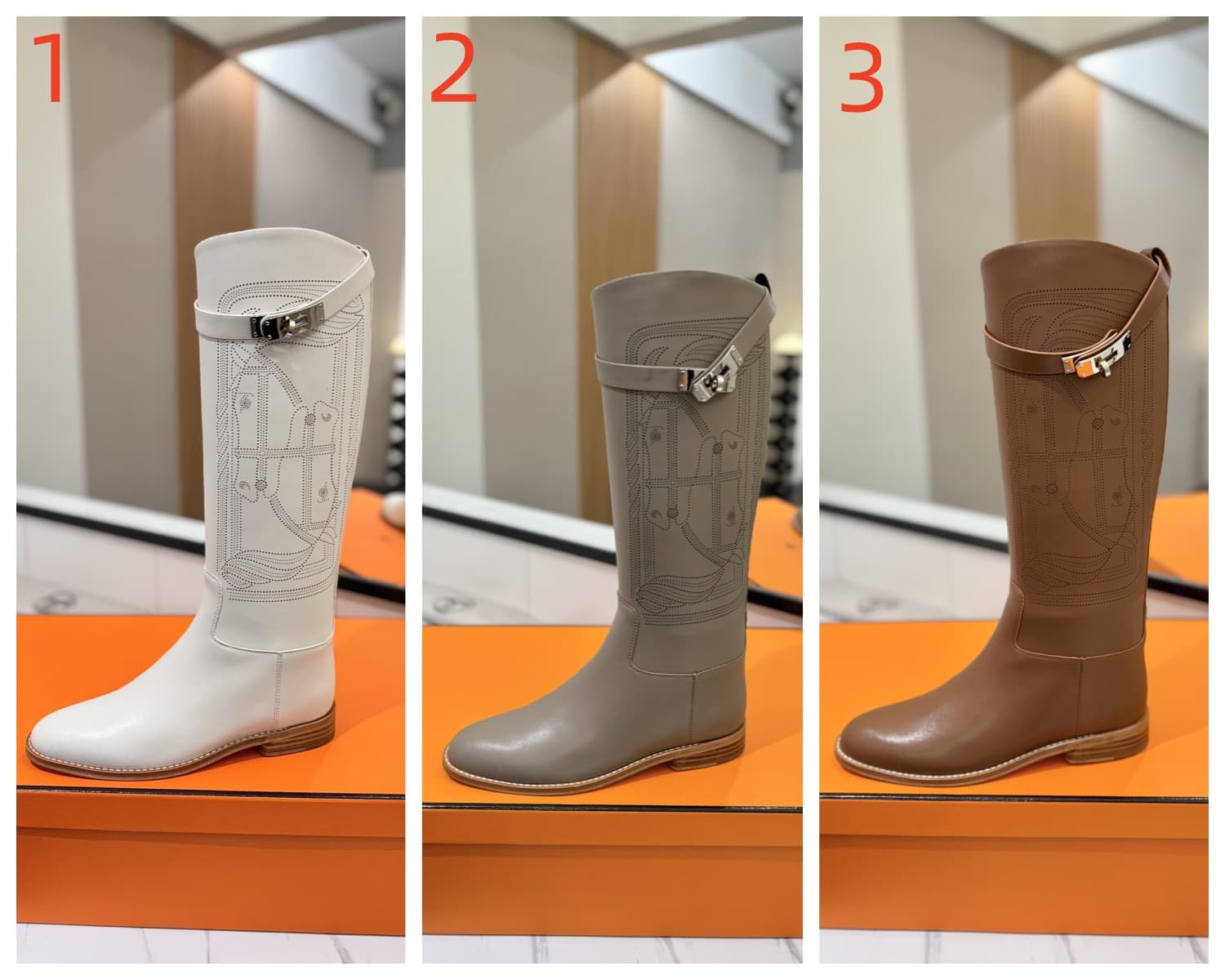 Hermes Kelly Jumping Boots Shoes Women