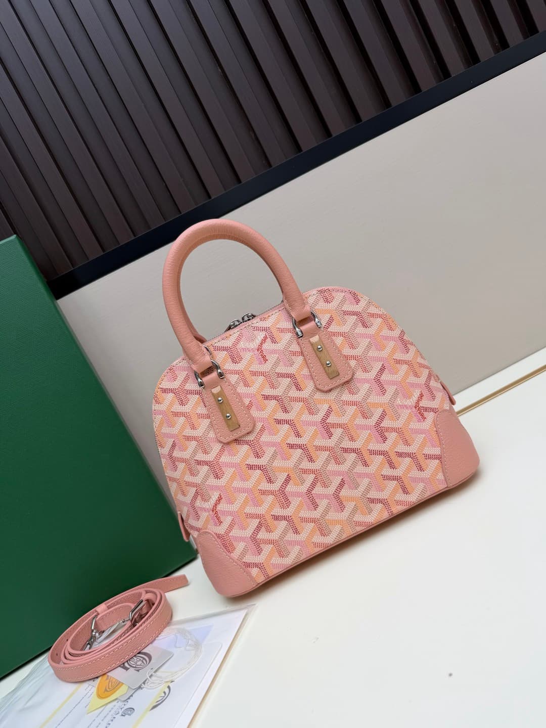 Goyard Vendôme mini bag in Goyardine coated canvas Pink High