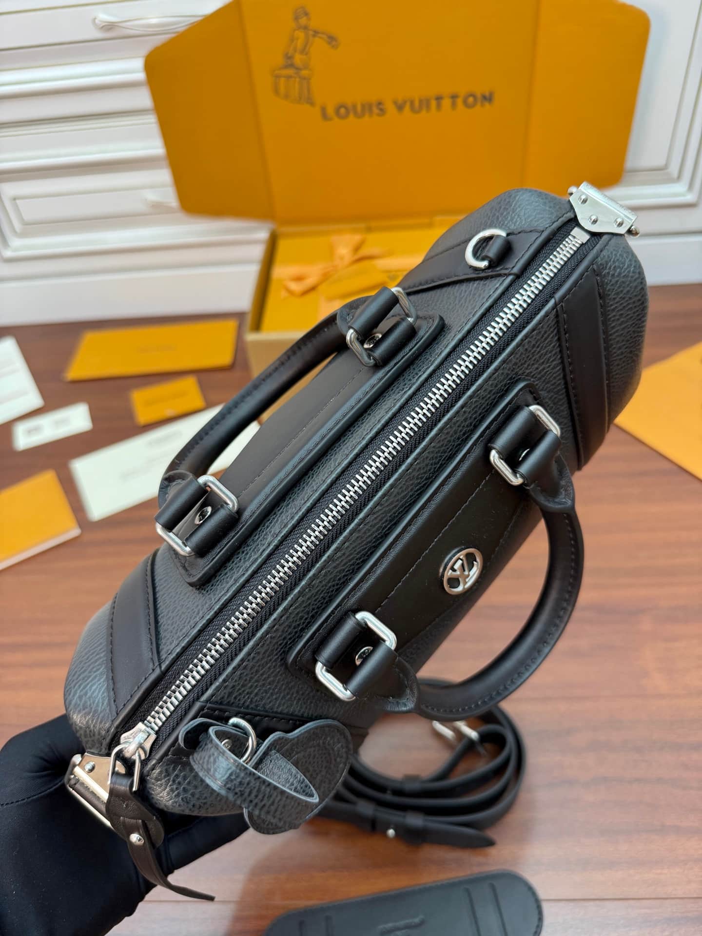 Louis Vuitton LV Biker PM Black Lambskin leather M14514 TOP