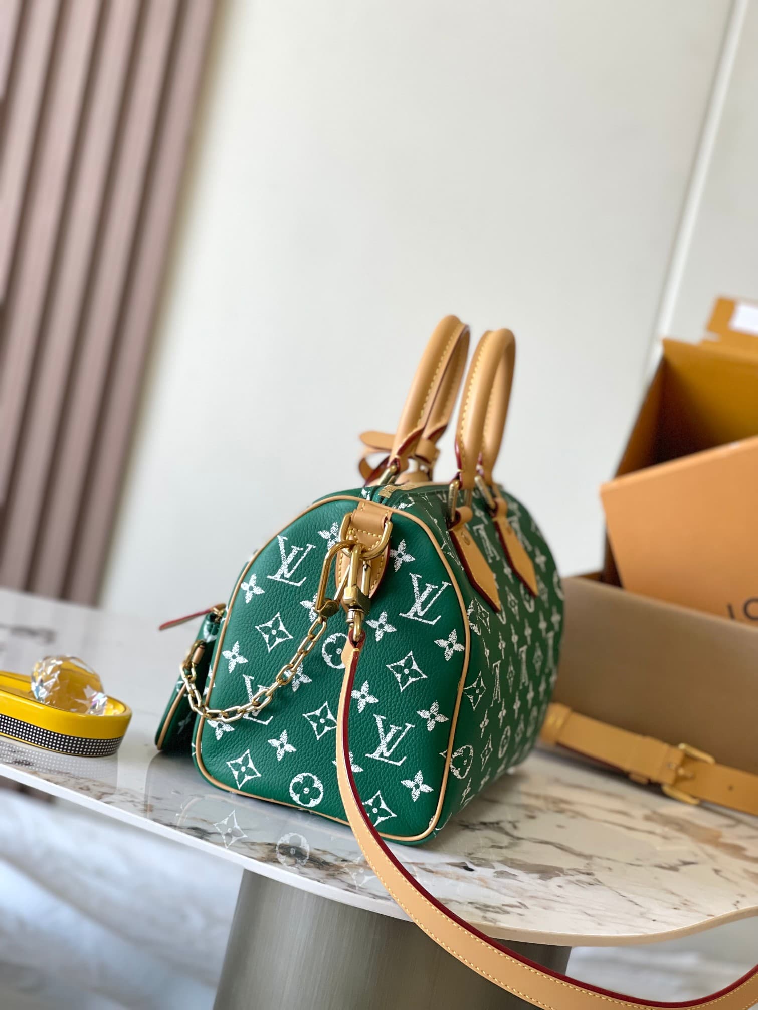 Louis Vuitton Speedy P9 Bandoulière 25 Soft calfskin Monogram Leather M24423 Green TOP