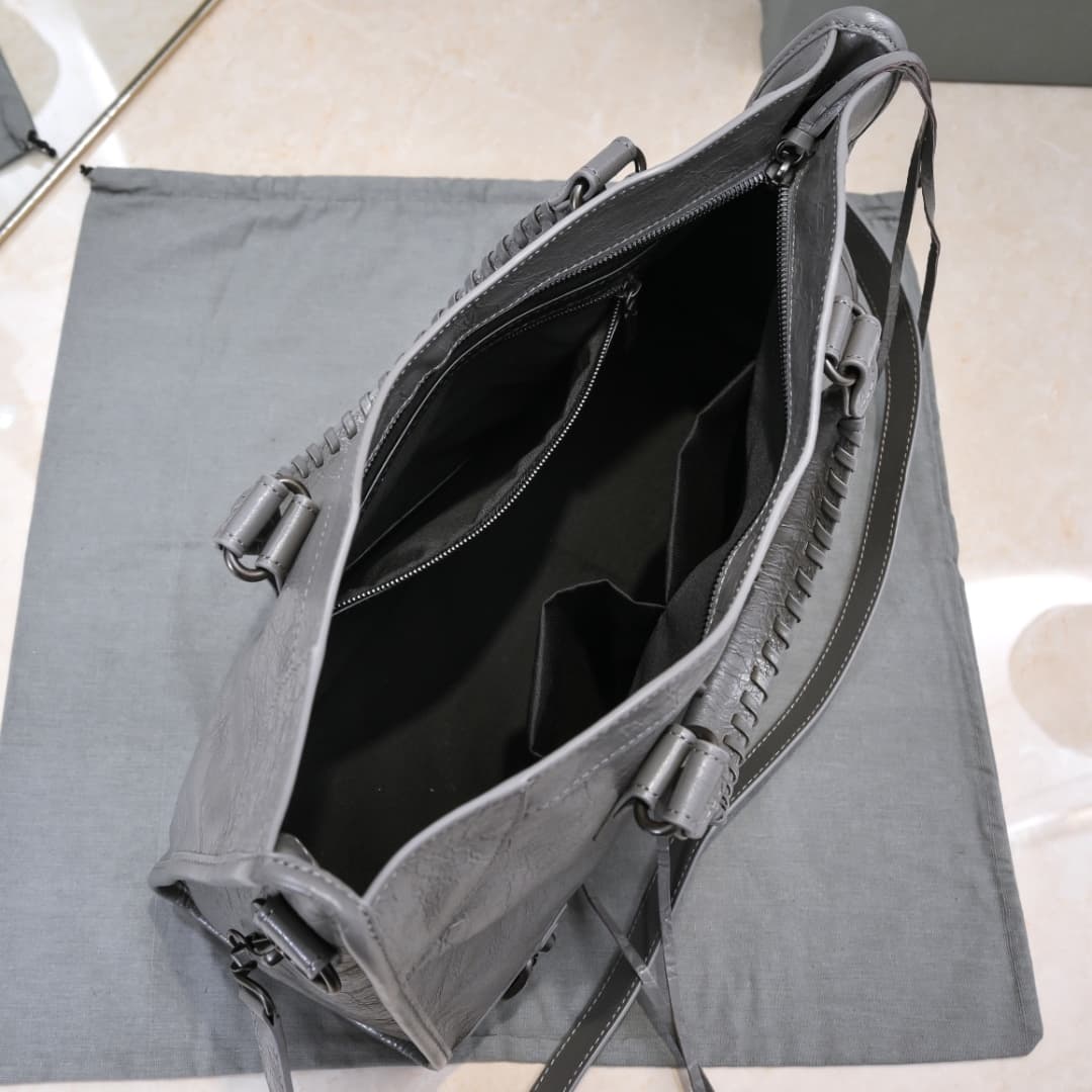 WOMEN'S LE CITY Medium Bag Black Metal Grey High