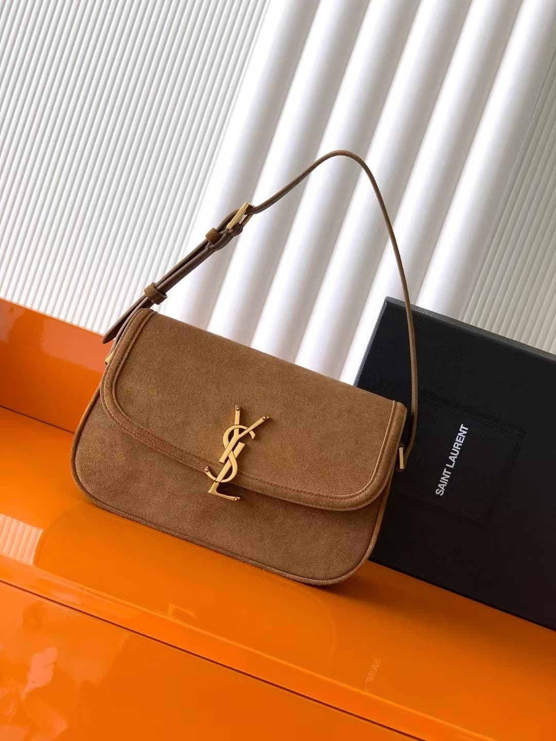 SAINT LAURENT SOLFERINO SMALL IN SUEDE High