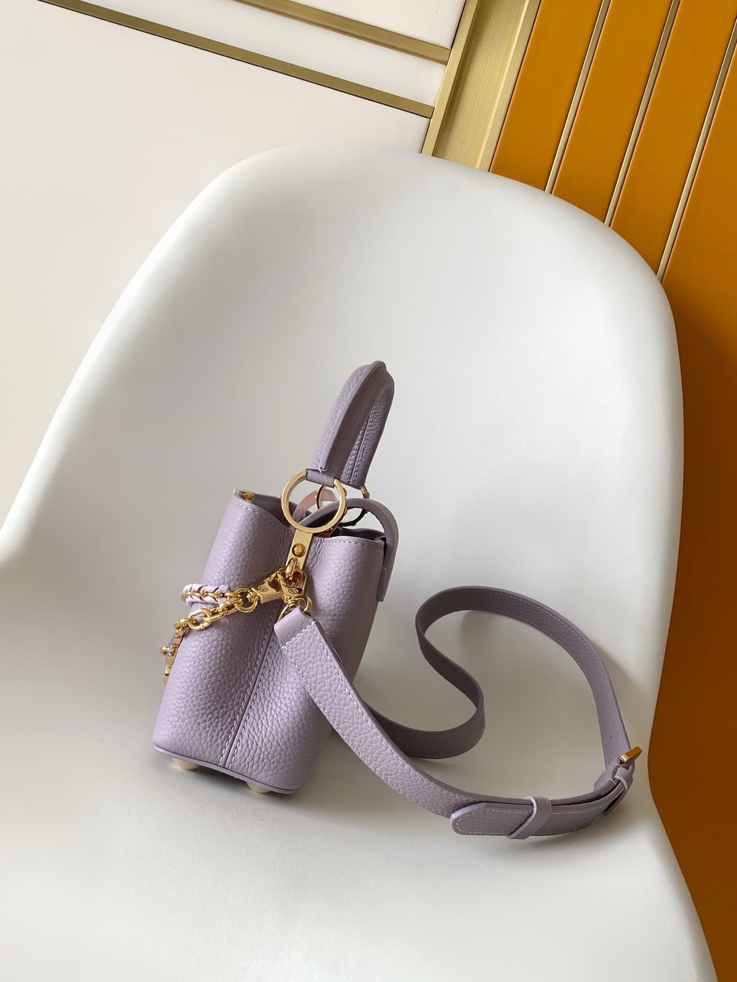 Louis Vuitton Capucines East-West Mini Iris Lilac Taurillon leather M2A379 TOP