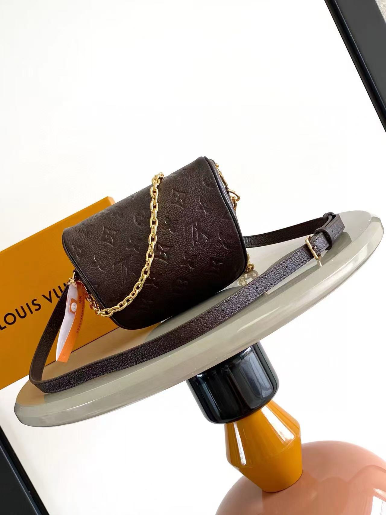Louis Vuitton Mini Bumbag Monogram Empreinte embossed grained cowhide leather M13827 Chocolate High