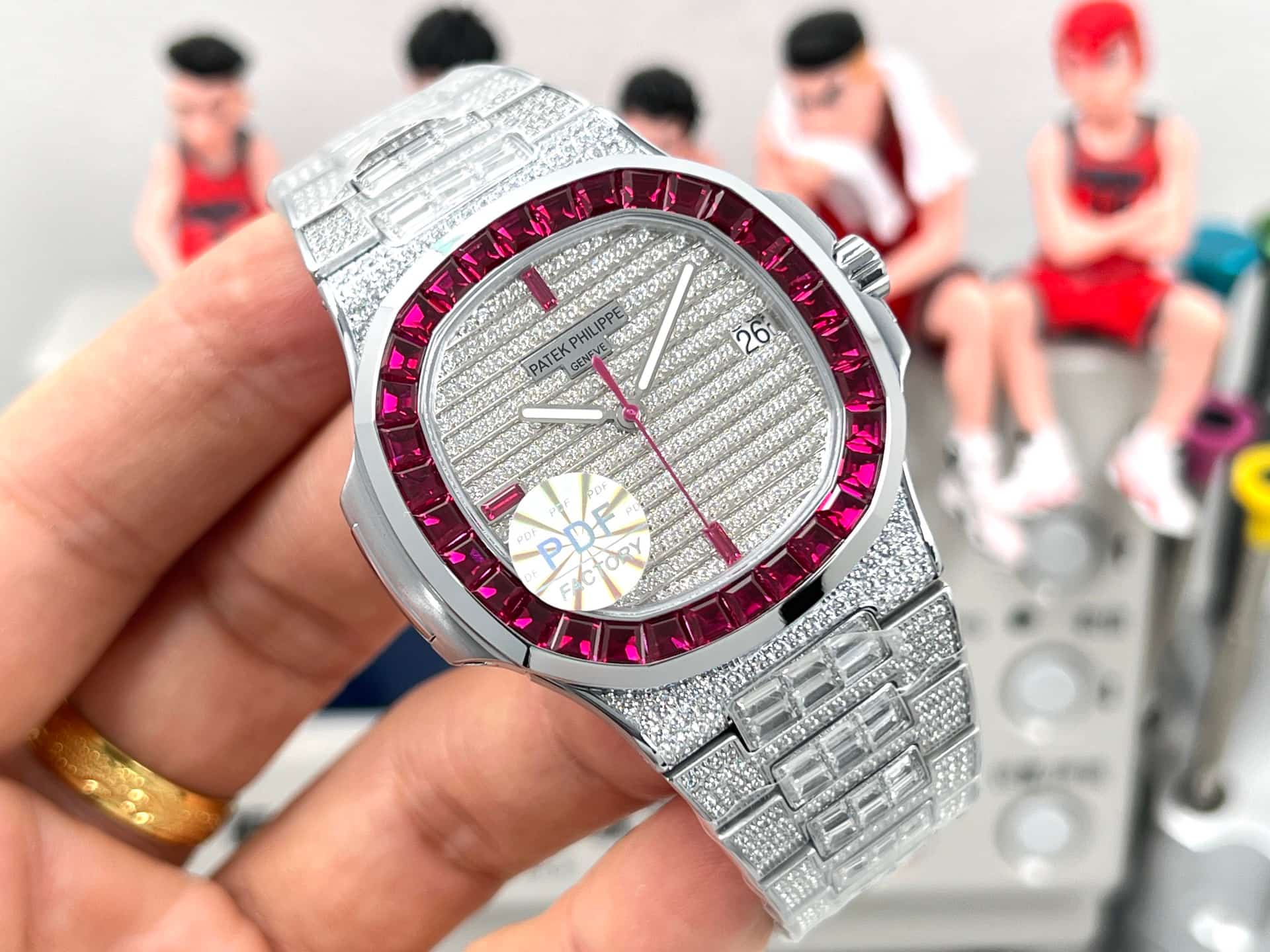 Patek Philippe Nautilus with Paved Diamond TOP