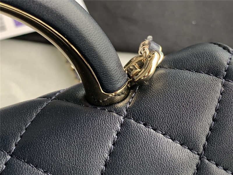 Chanel Wallet on Chain With Handle AP2844 Lambskin & Gold-Tone Metal Navy A