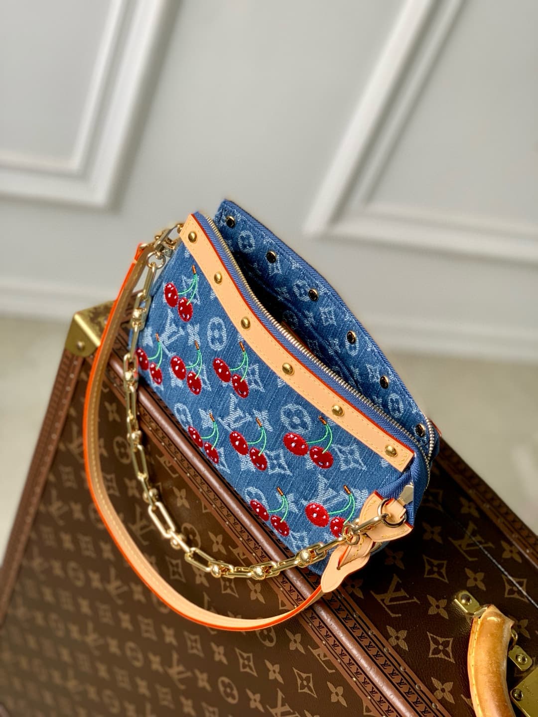 Louis Vuitton x TM Pochette Accessoires Monogram cherry denim M13994 High