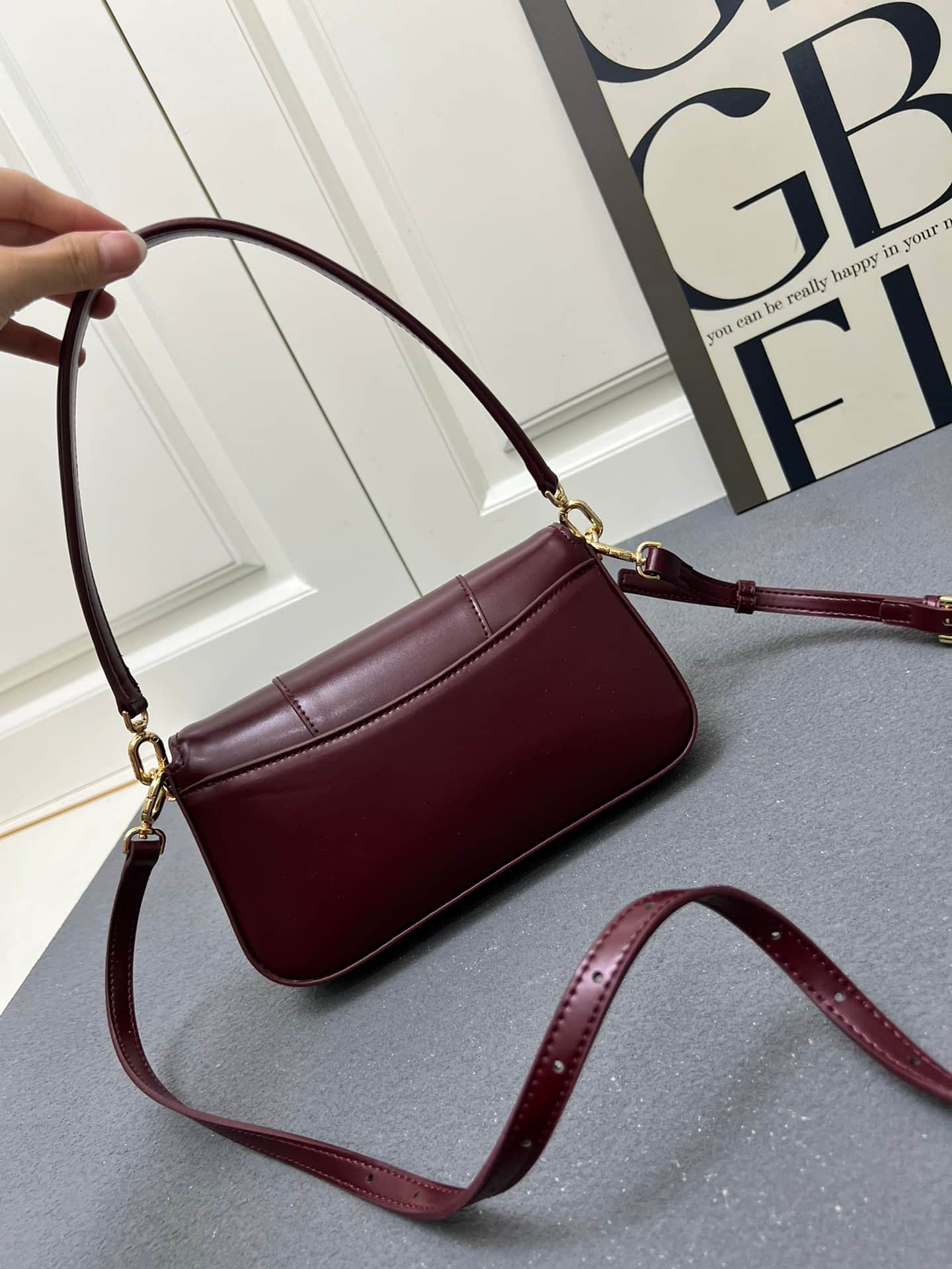 Balenciaga Hourglass sling bag Claret High