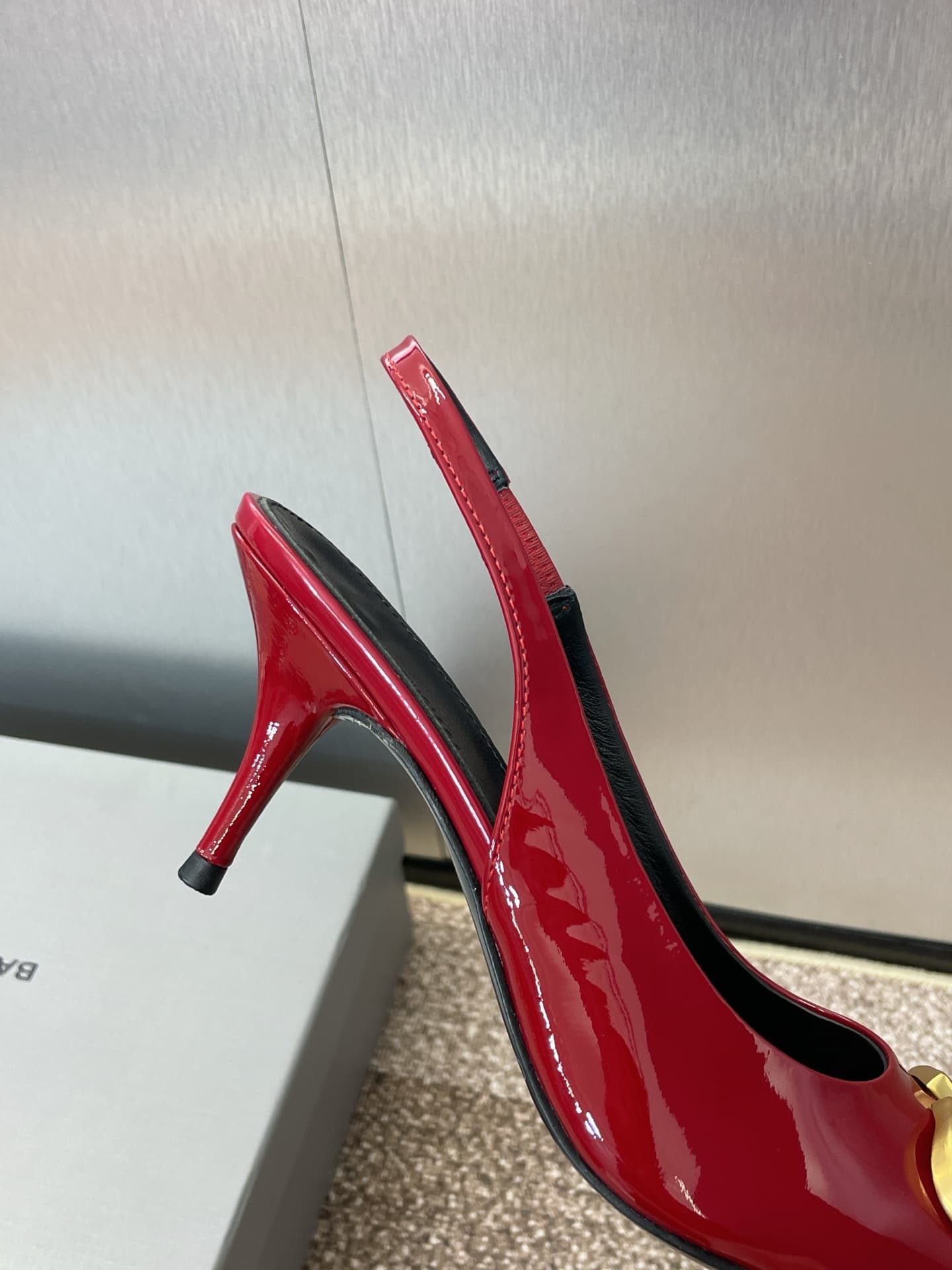 Balenciaga Patent Leather Flat Shoes Medium Women