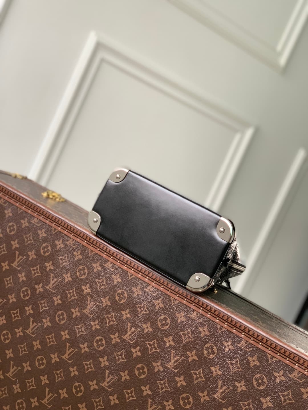 Louis Vuitton Alma Trunk BB in Monogram Saga Noir calfskin M27812 High