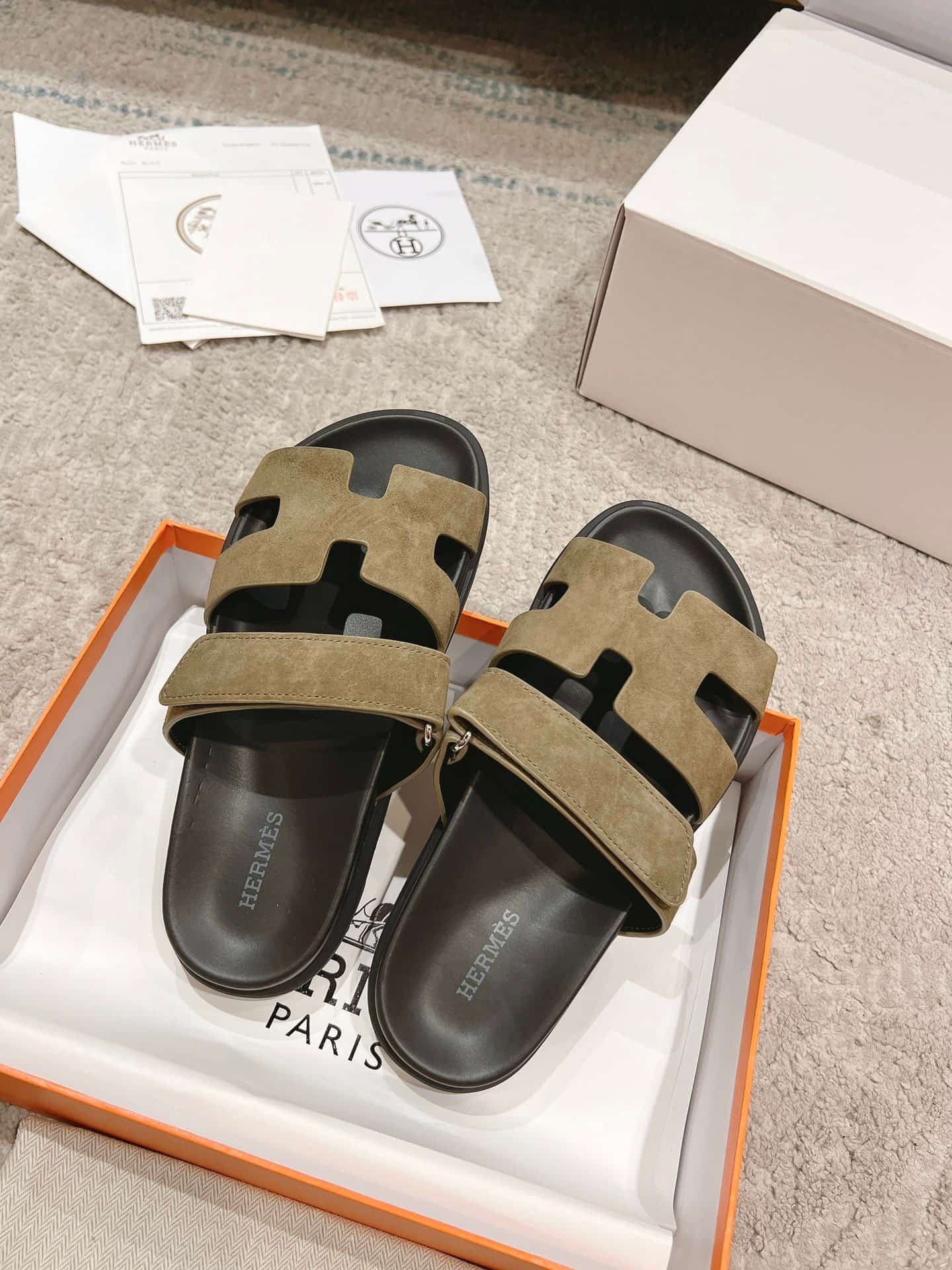 Hermès Chypre braided suede sandals Women Men