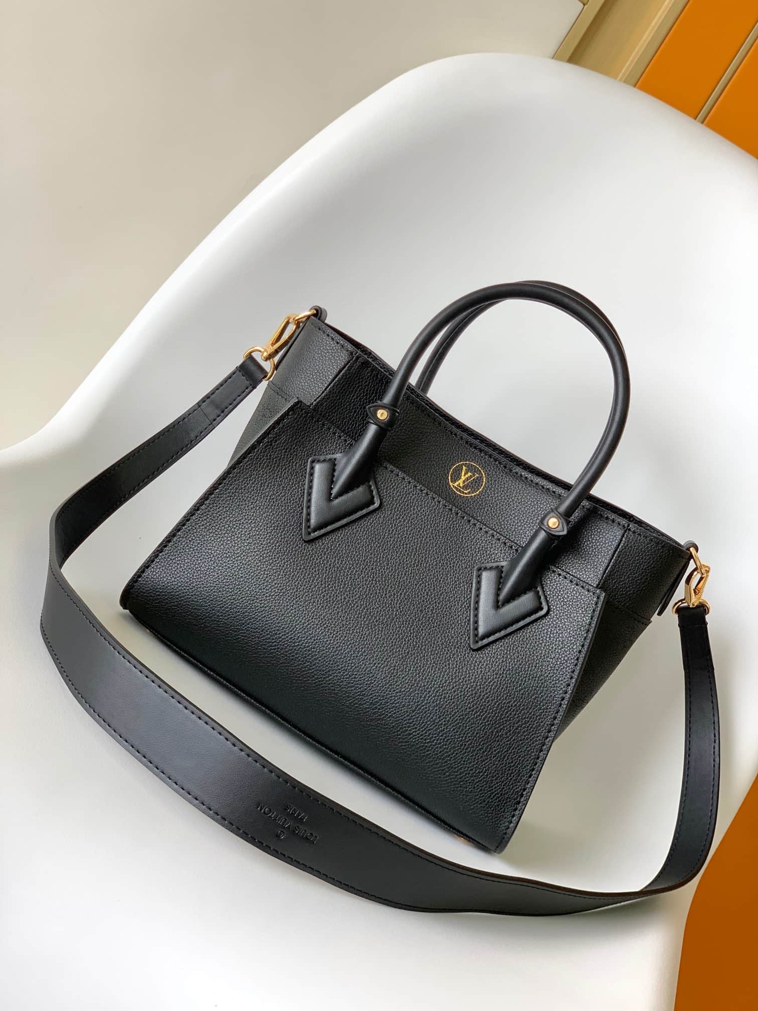Louis Vuitton On My Side PM Black Calf leather and perforated calf leather M21546 High