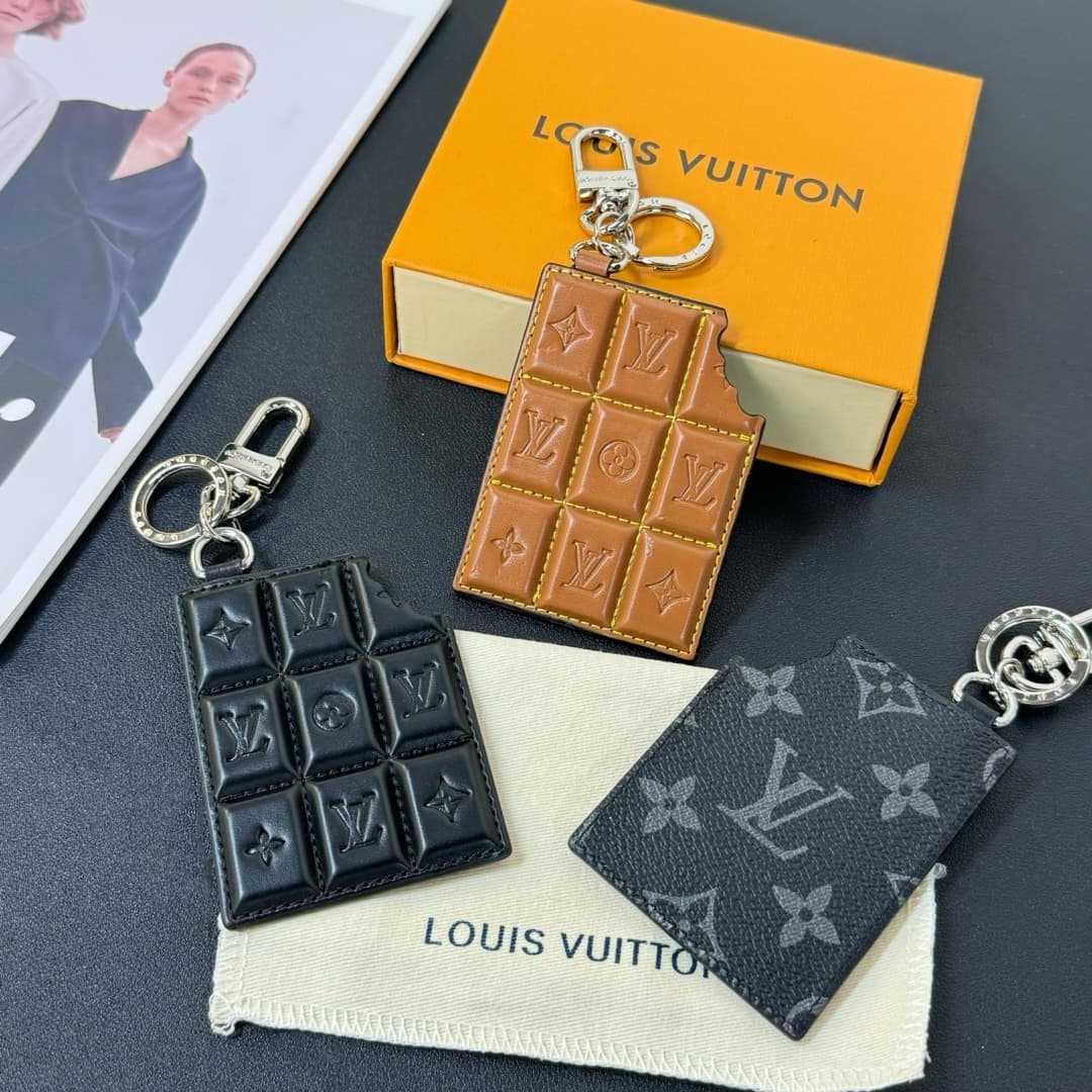 LV Chocolate Bar Figurine Key Holder And Bag Charm M01478