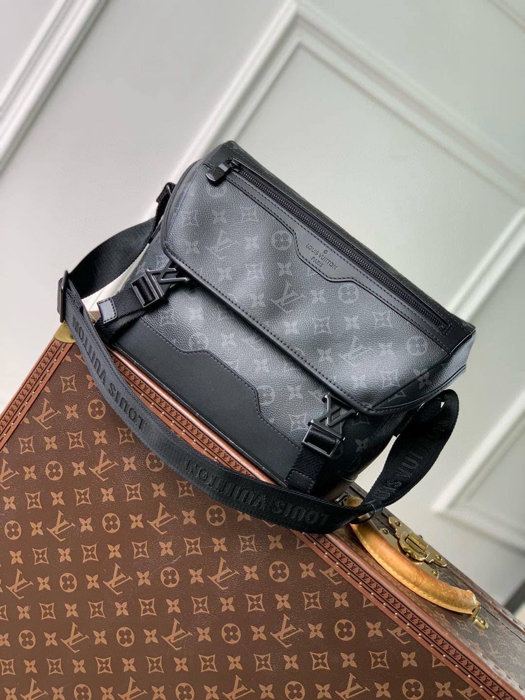 Louis Vuitton Messenger Voyager PM Monogram Eclipse coated canvas M12517 High