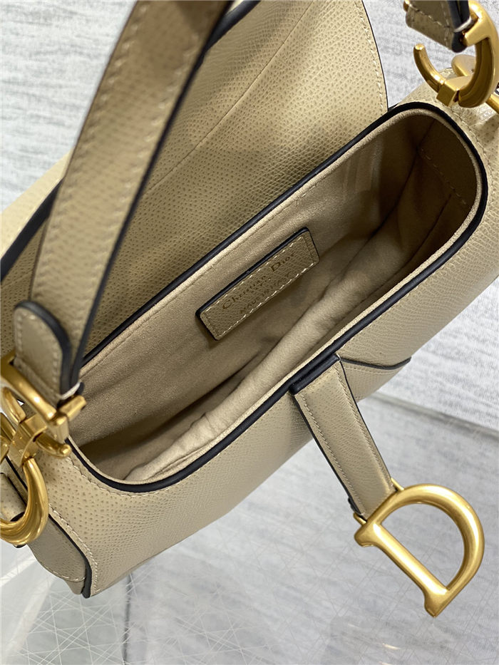 Mini SADDLE BAG Grained Calfskin Beige High