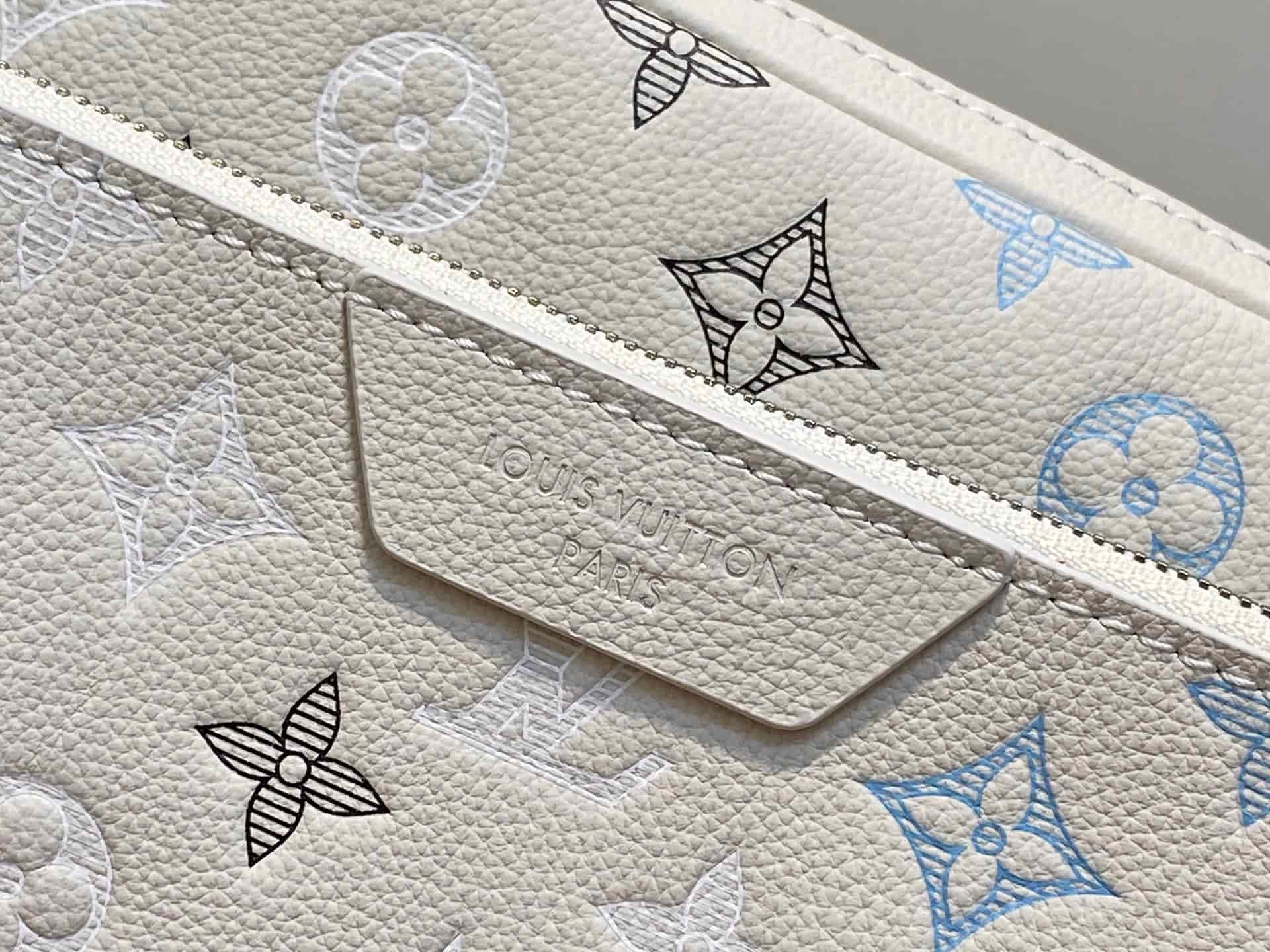 Louis Vuitton Trio Messenger Ecru White Monogram Shadow calfskin leather M28854 High