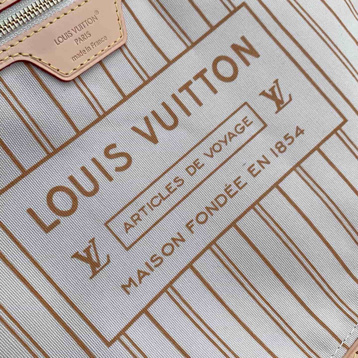 Louis Vuitton  Neverfull Bandoulière Inside Out MM Monogram Sand Cowhide Leather M28407 High