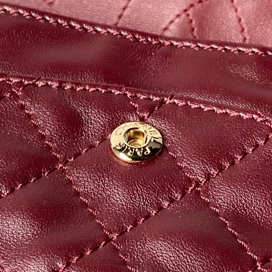 Chanel 2.55 Handbag Calfskin & Gold-Tone Metal Dark Burgundy A37586 A