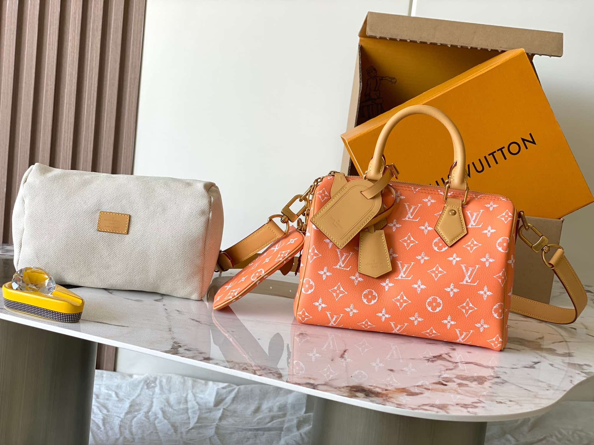 Louis Vuitton Speedy P9 Bandoulière 25 Summer Peach Calf leather TOP