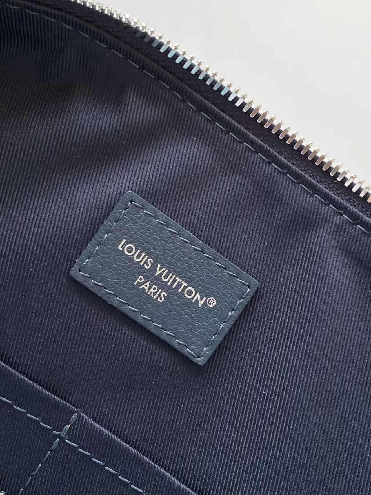 Louis Vuitton Speedy 30 Bandoulière Indigo Blue Damoflage coated canvas M28978 High