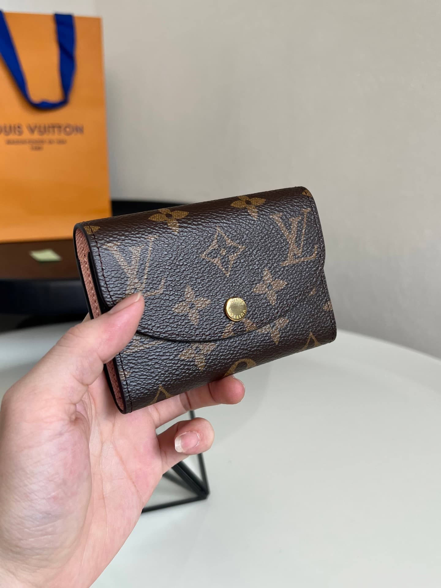 Louis Vuitton Monogram Canvas & Leather Rosalie Coin Purse M62361 Pink High