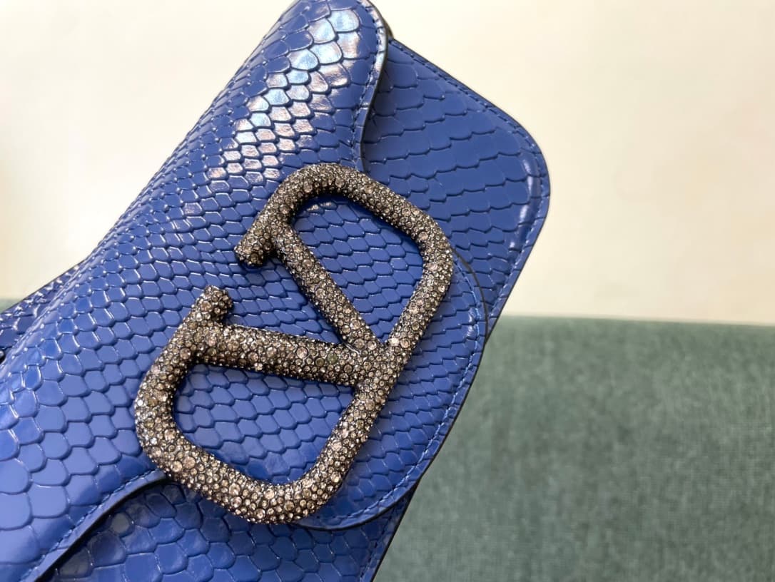 Valentino Garavani MINILOC mini shoulder bag 1133S Calfskin Blue High