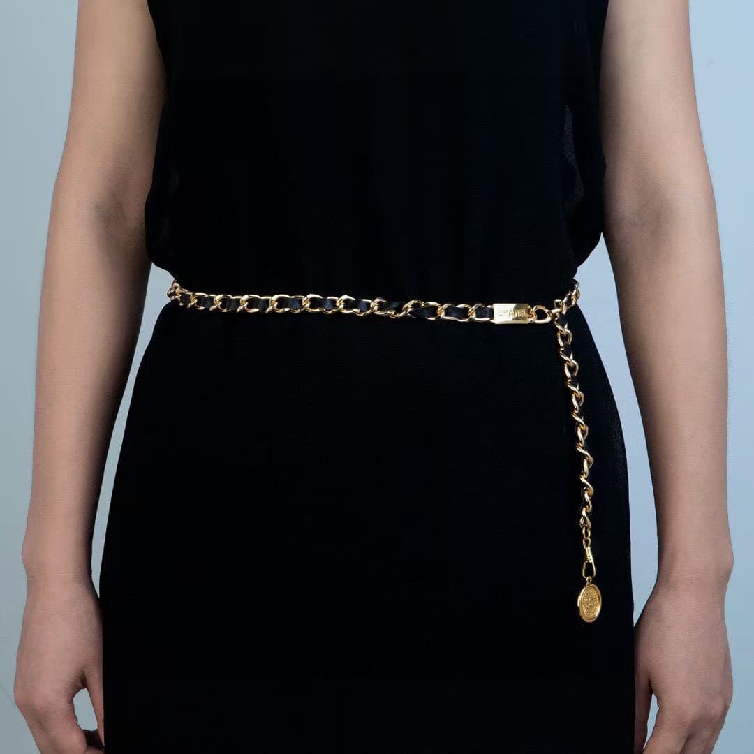 Chanel sheepskin Brass Chain Belt 21643