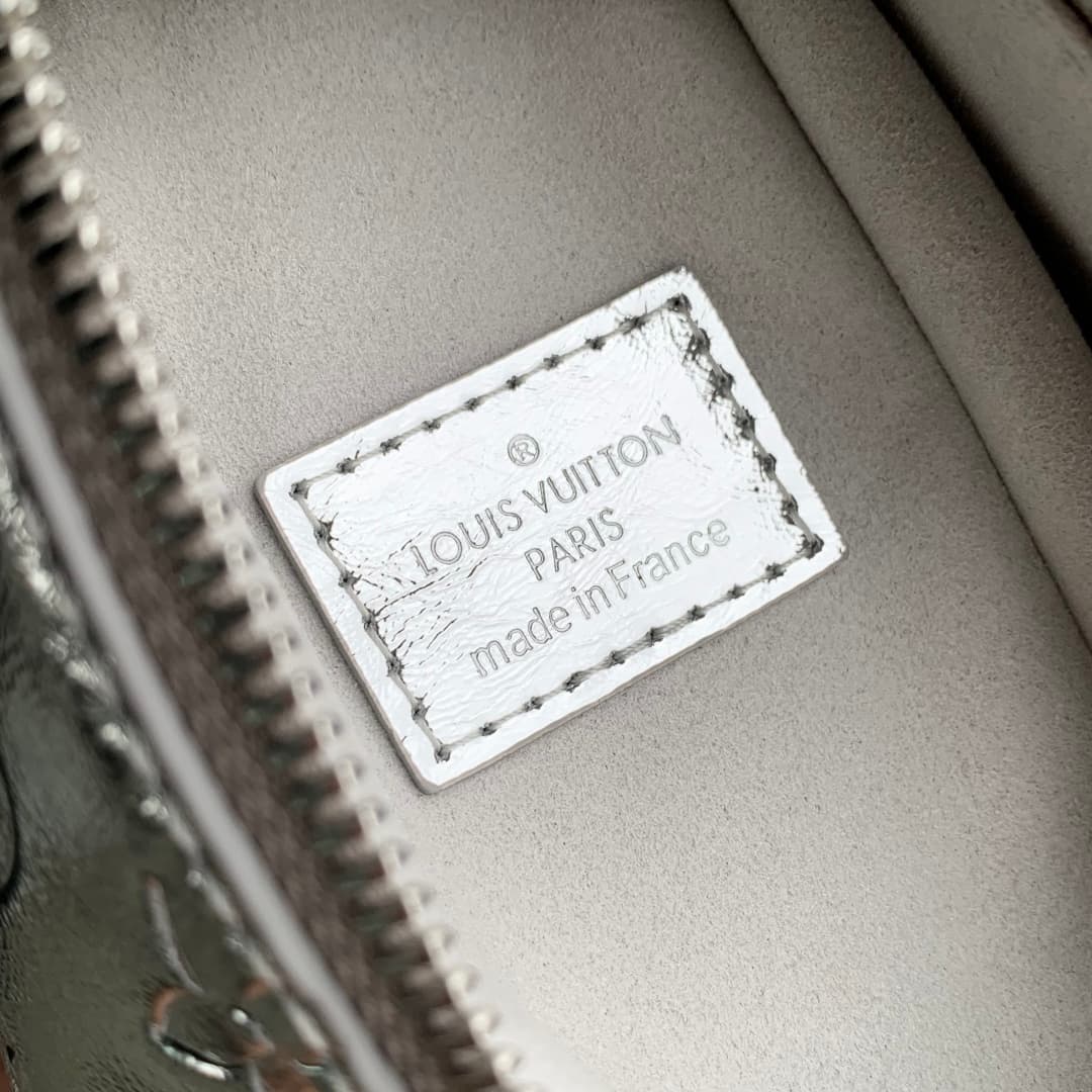 Louis Vuitton Side Trunk bag in silver Monogram Miroir leather M26223 High