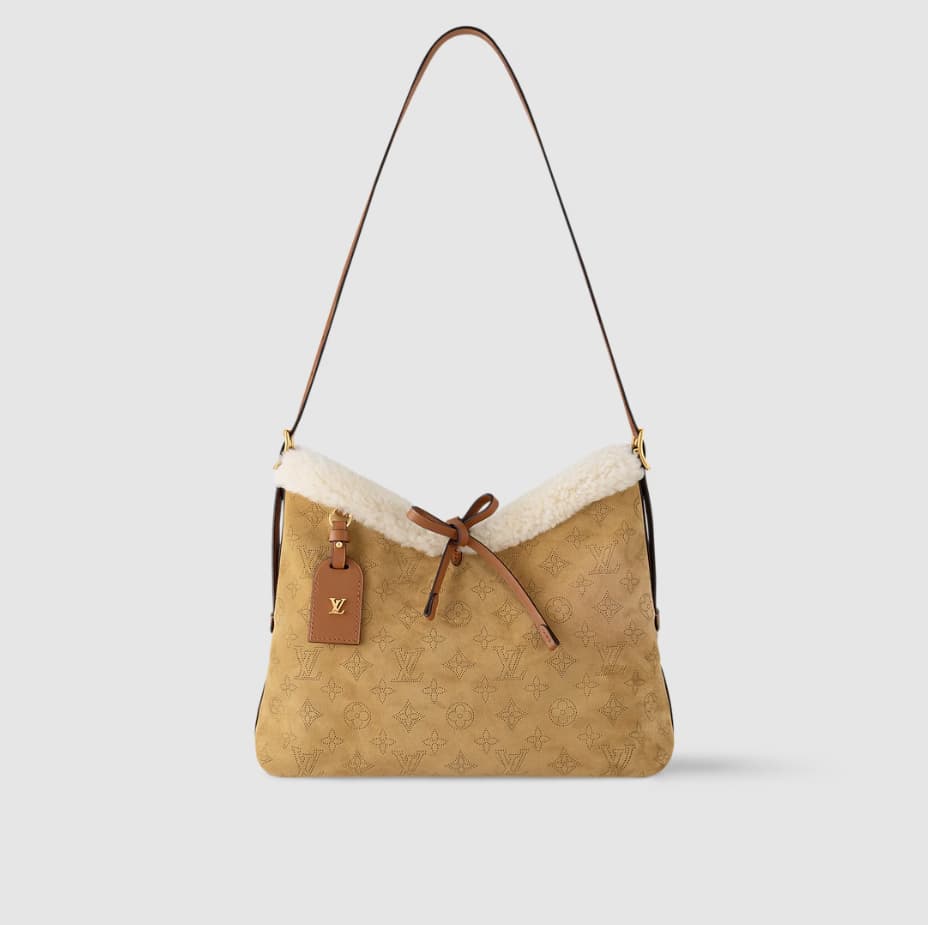 Louis Vuitton CarryAll PM Suede leather Beige M11843 Top
