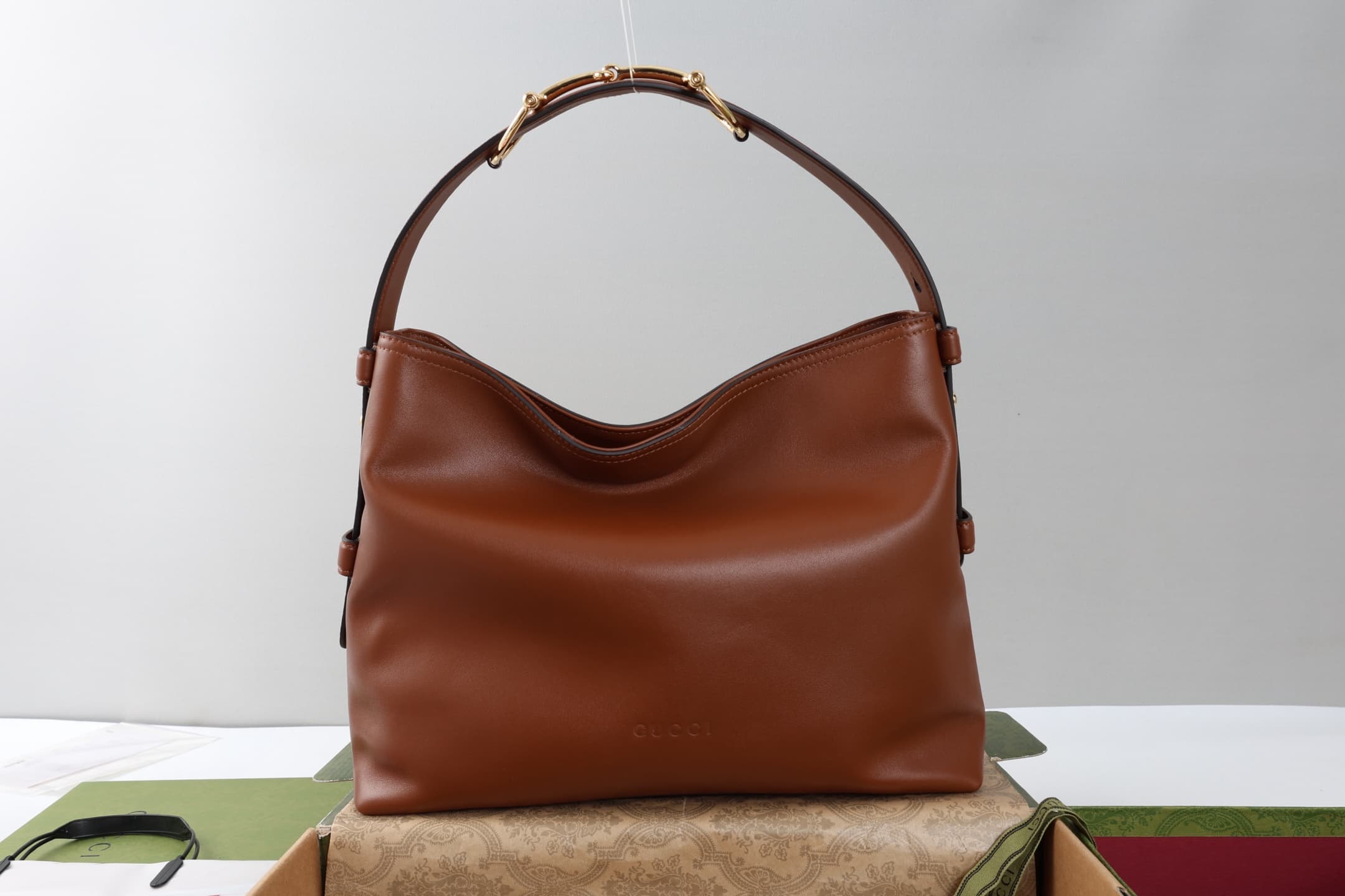 Gucci Beatrix medium tote bag Brown soft smooth leather ‎850926 High