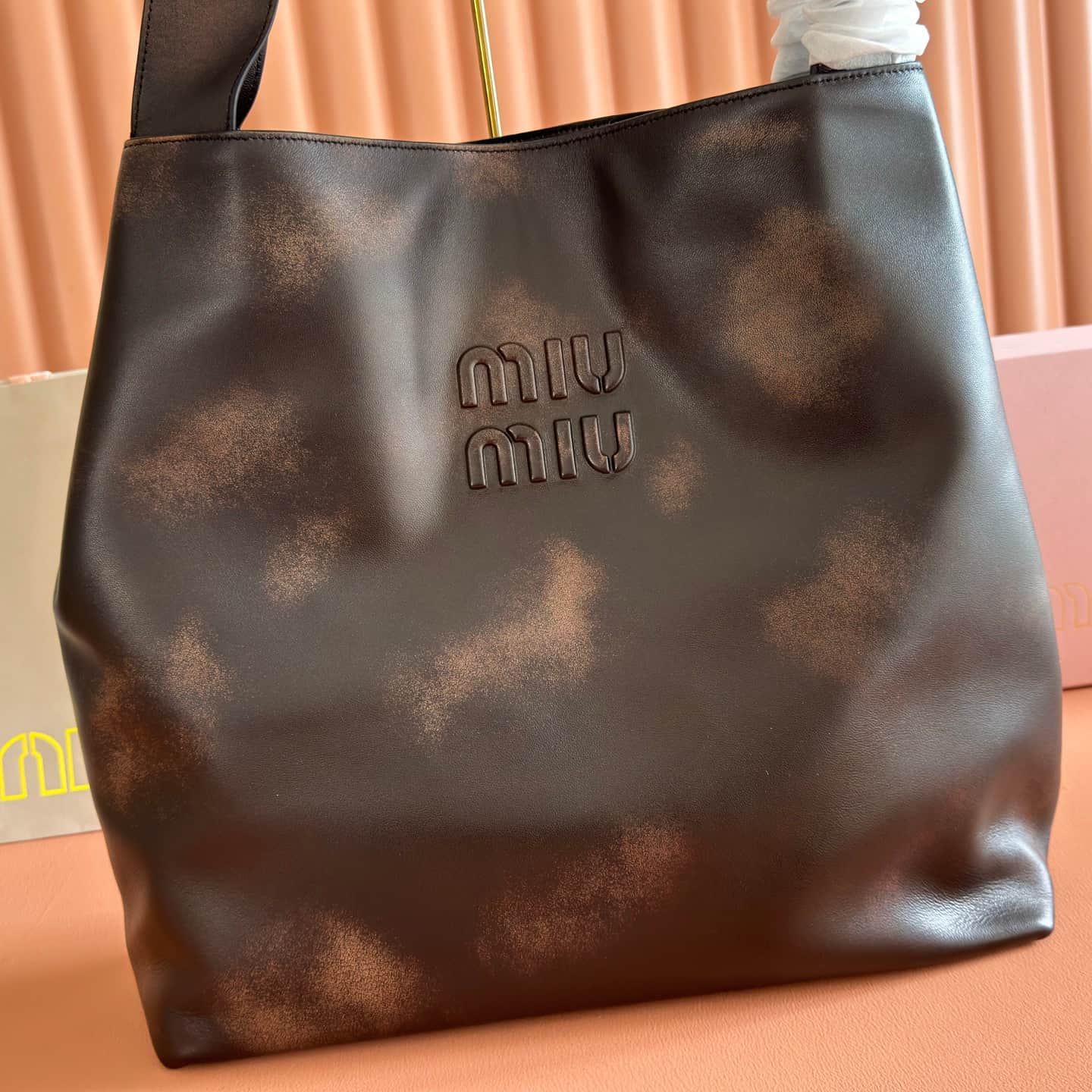 Miu Miu Leather Hobo Bag 5BC119 TOP