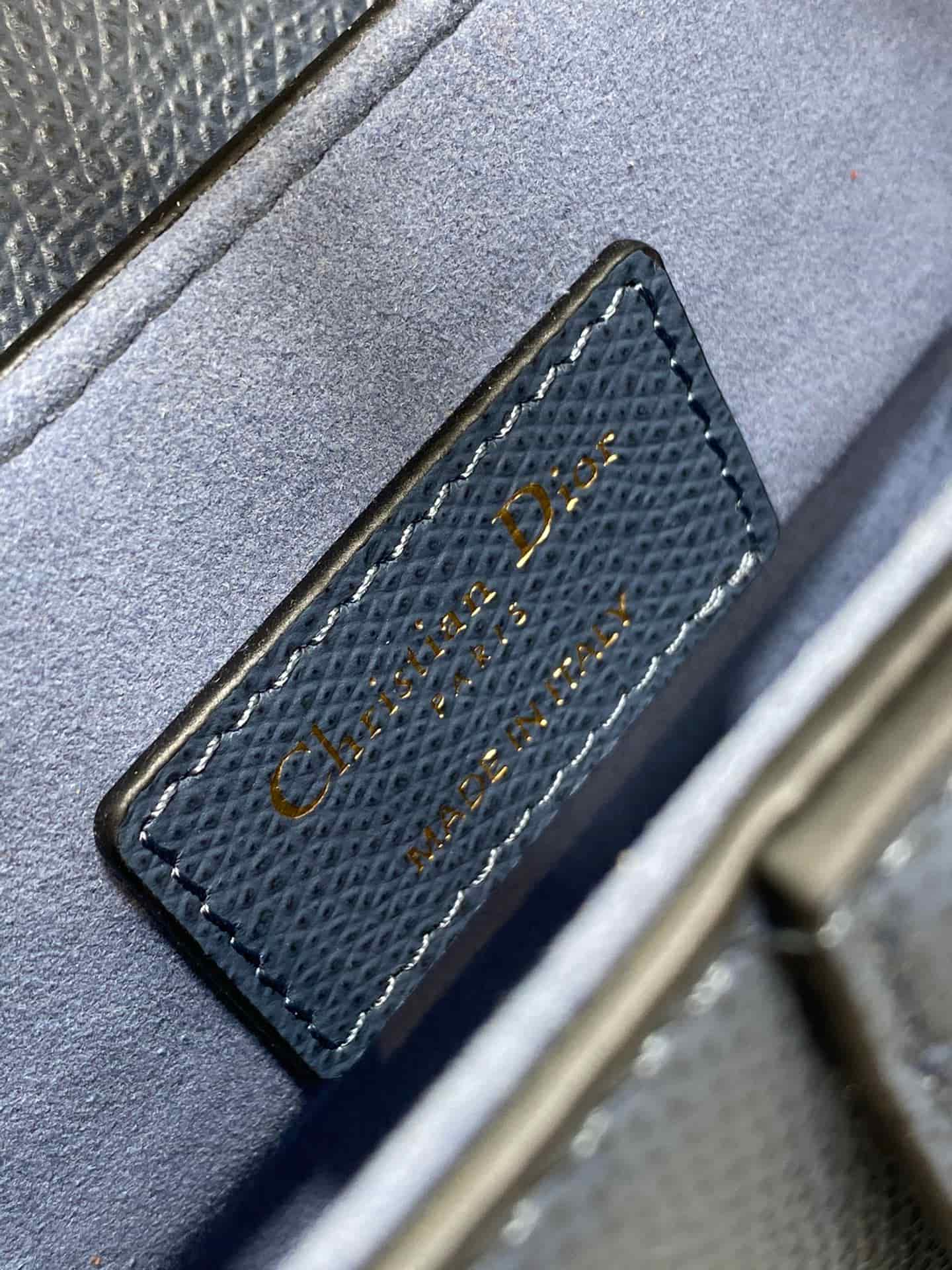 Mini SADDLE BAG Grained Calfskin  Blue High